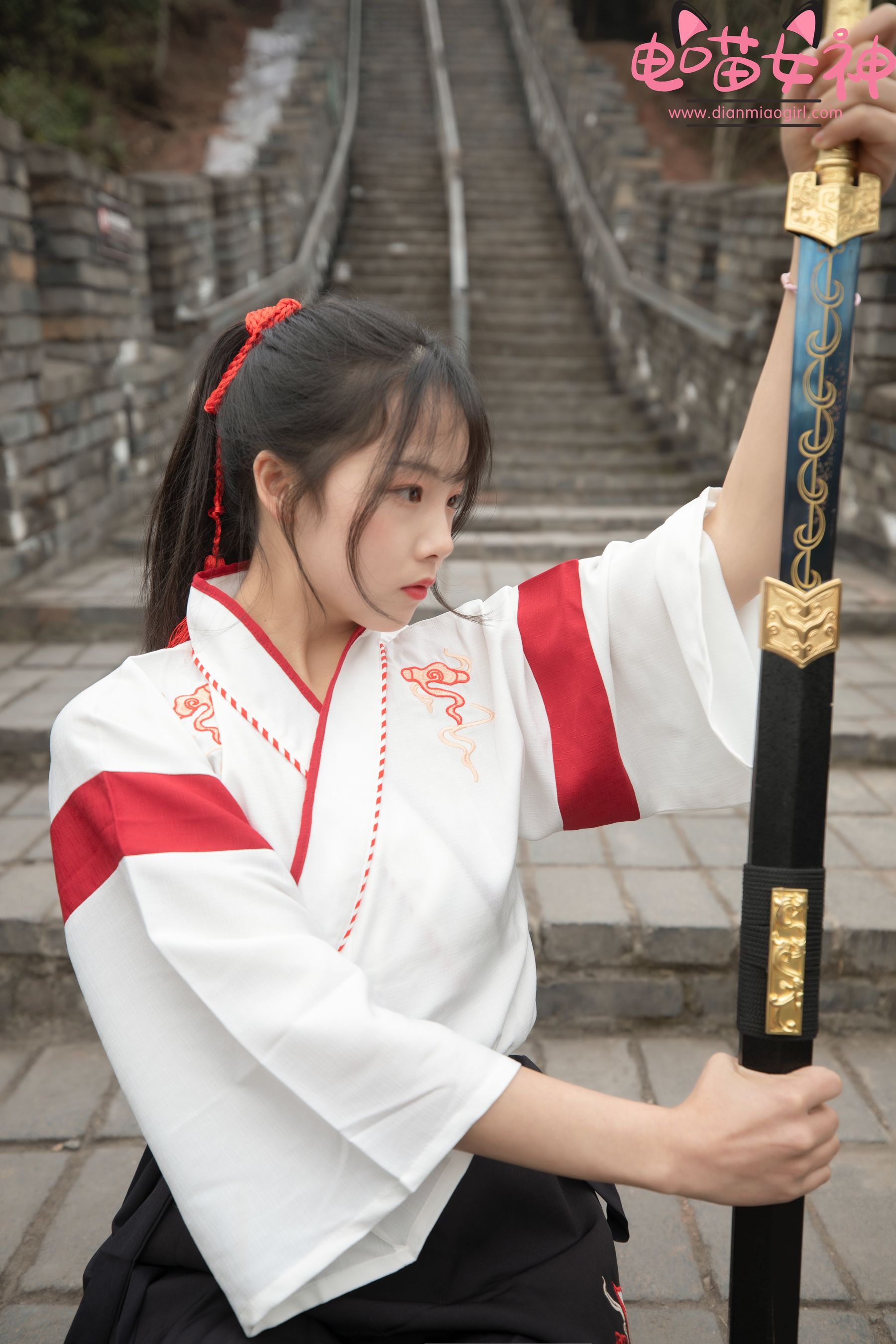 [网红COSER] 电喵女神 - 灵唯 长城古装/(70P)