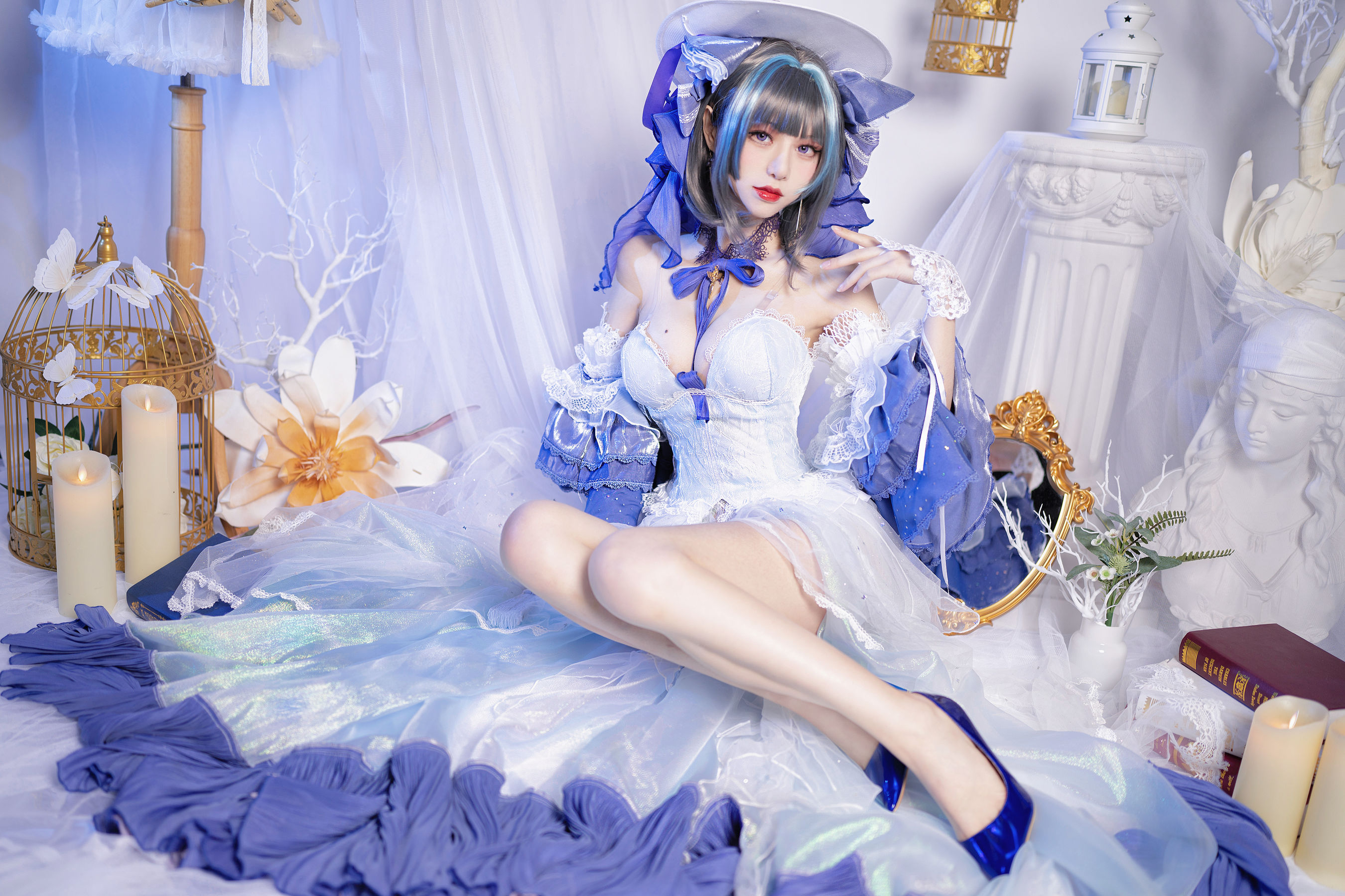 [网红COSER] 骨牙路子野 - 一月舰长 柴郡/(14P)