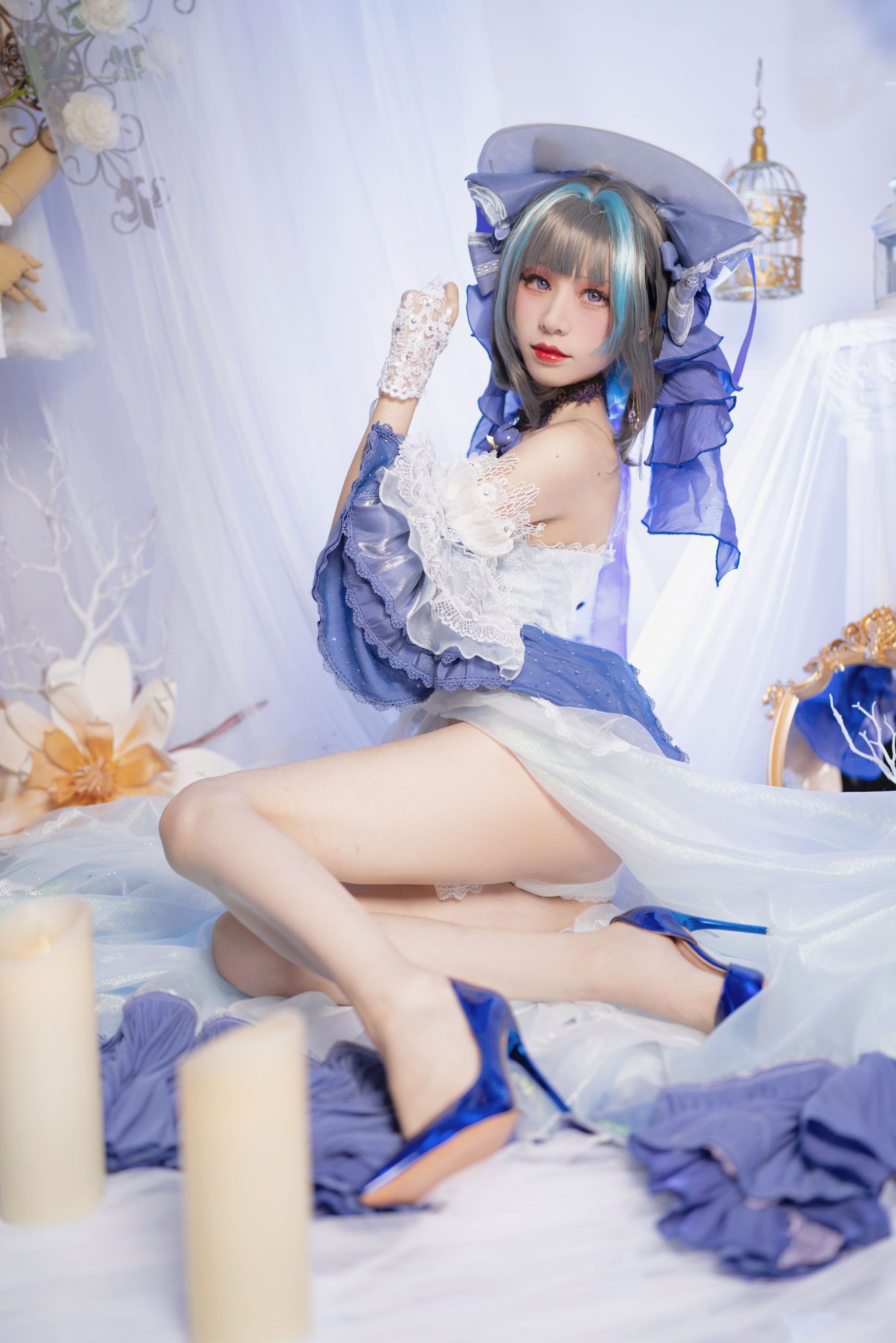 [网红COSER] 骨牙路子野 - 一月舰长 柴郡/(14P)