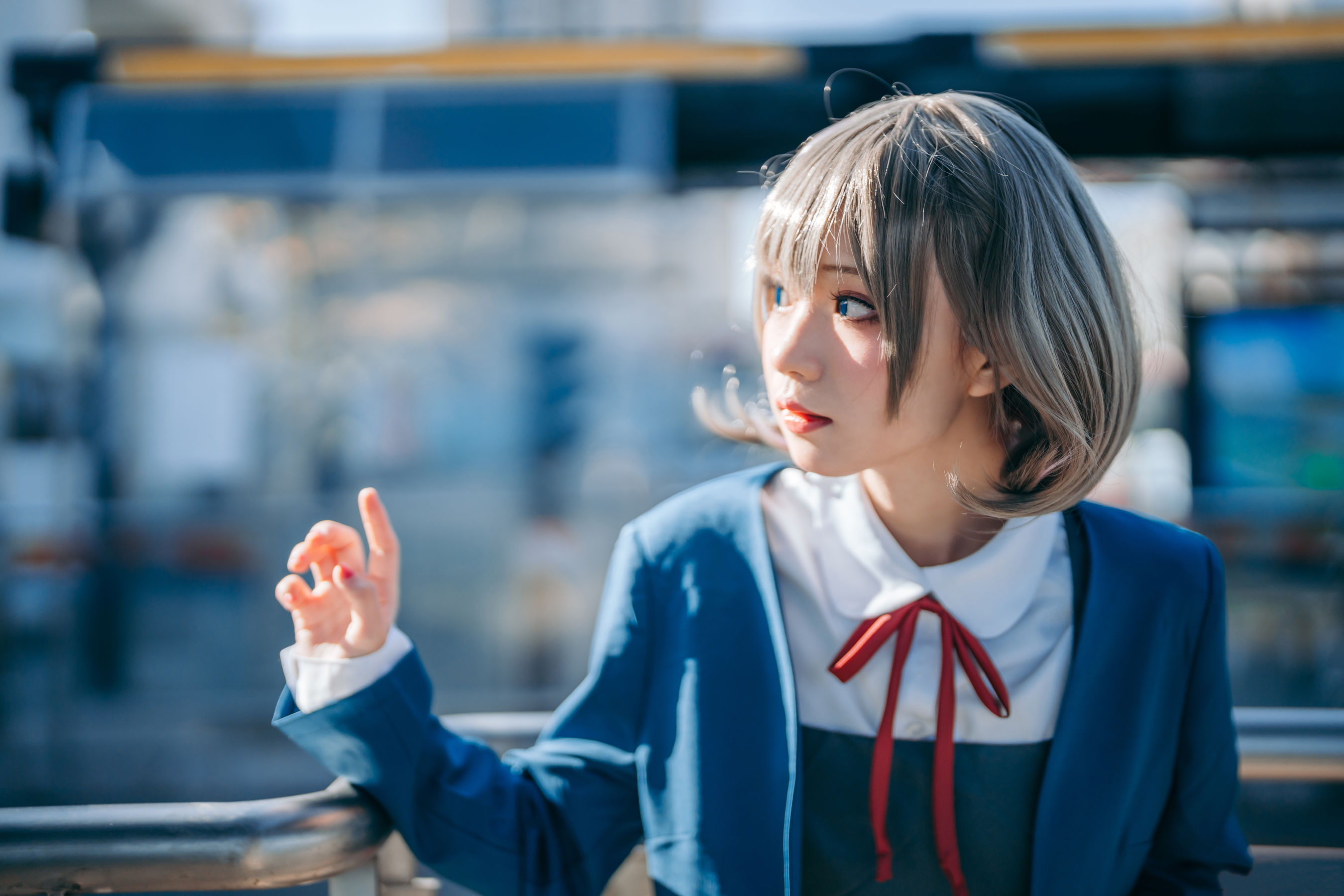 [网红COSER] 花柒Hana - 唐可可校服/(15P)