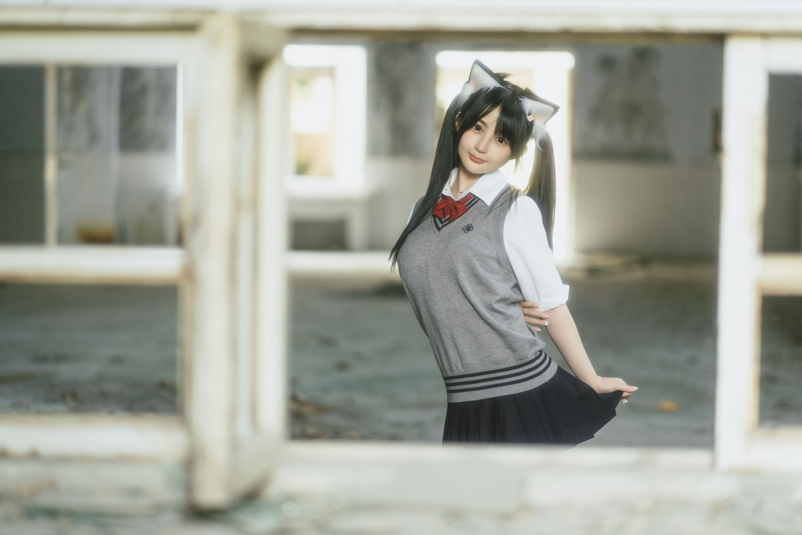 [网红COSER] 桜井宁宁 - 废墟JK/(70P)