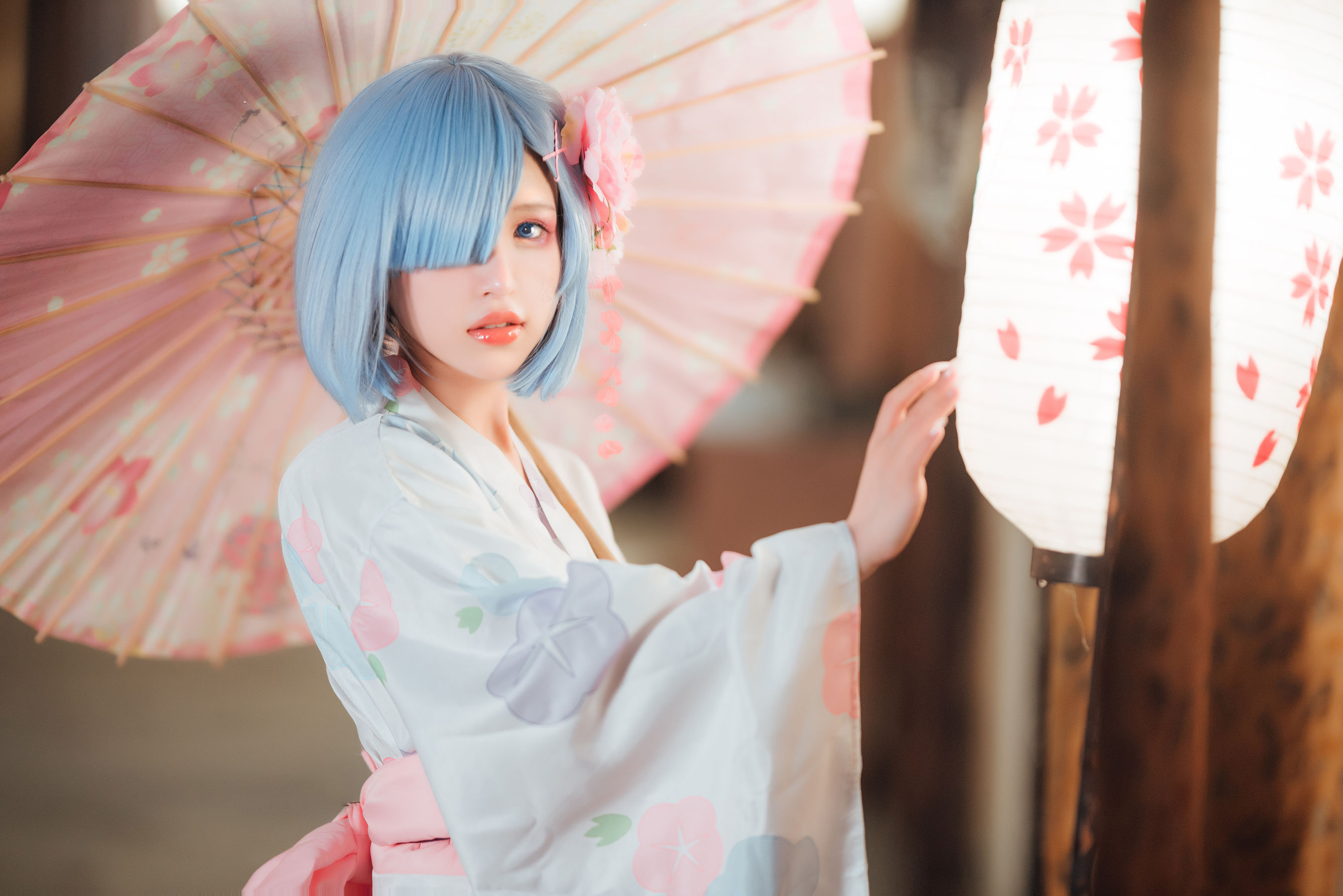 [网红COSER] 美少女晕崽 - 和服雷姆/(46P)