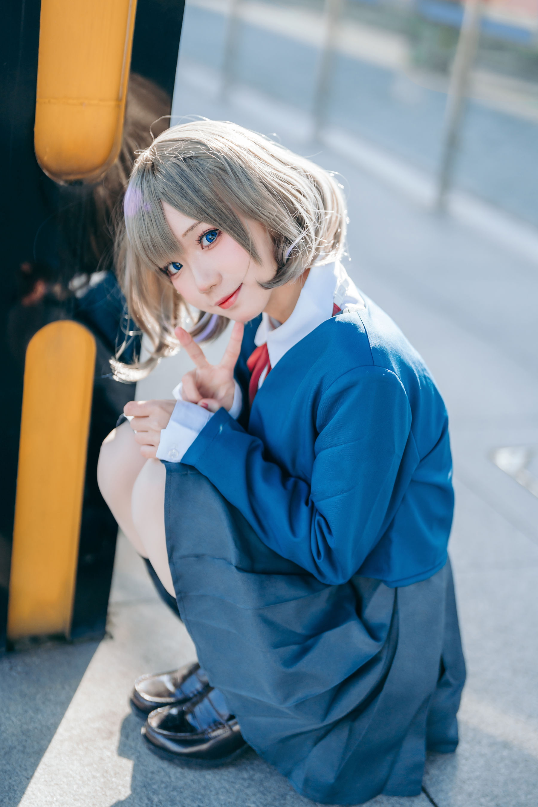 [网红COSER] 花柒Hana - 唐可可校服/(15P)