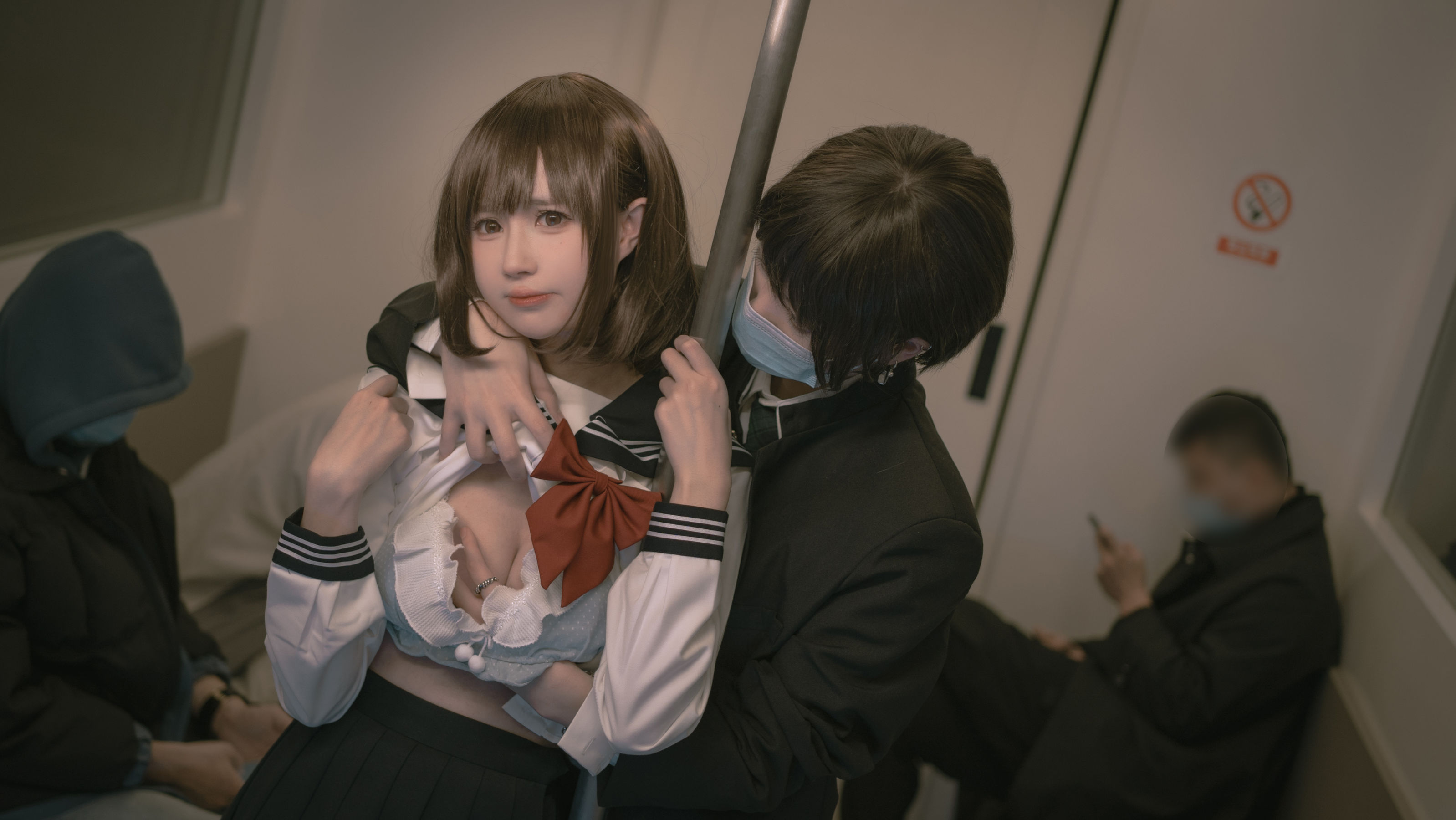 [网红COSER] 西园寺南歌写真 - 电车物语/(125P)