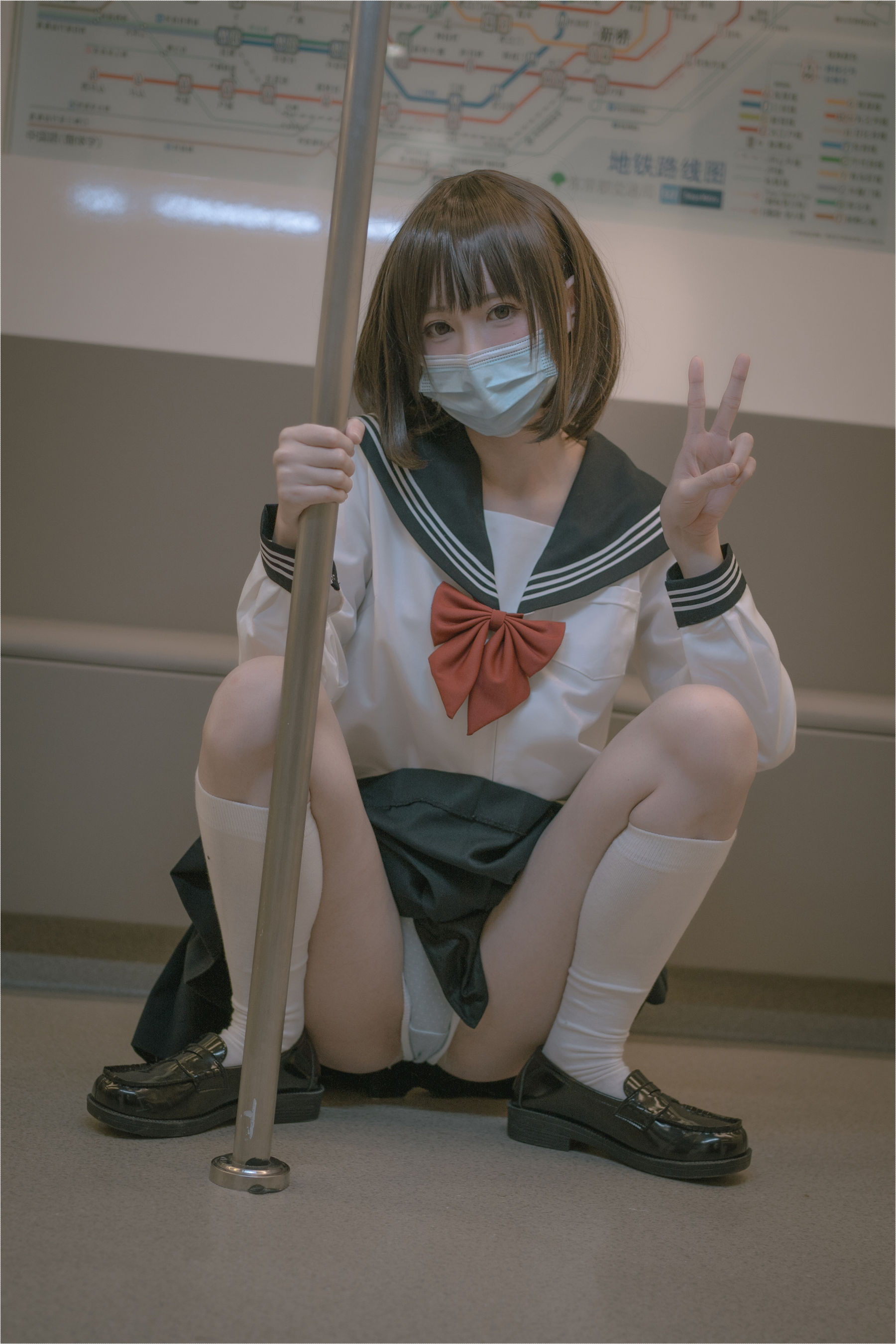 [网红COSER] 西园寺南歌写真 - 电车物语/(125P)