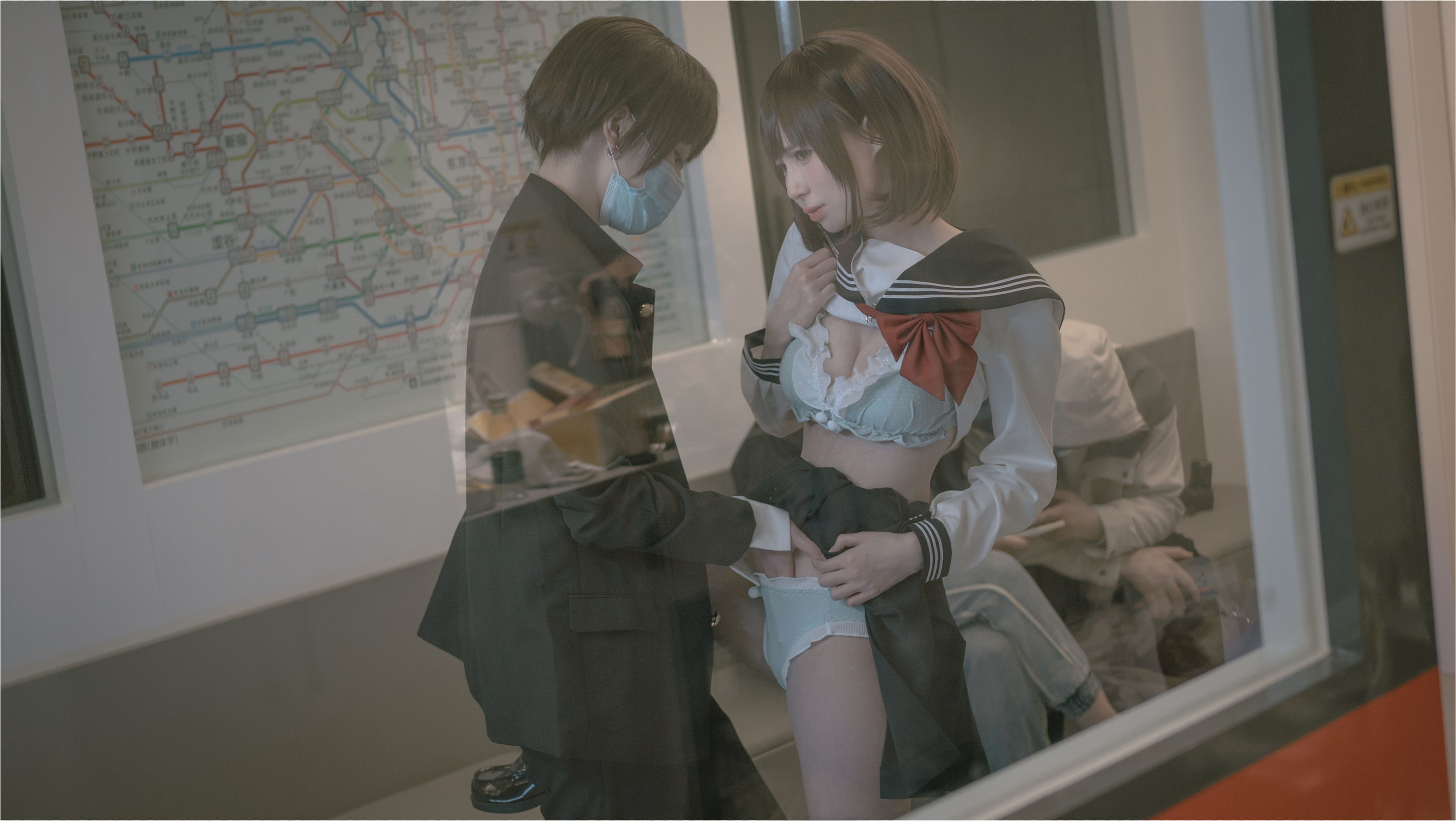 [网红COSER] 西园寺南歌写真 - 电车物语/(125P)