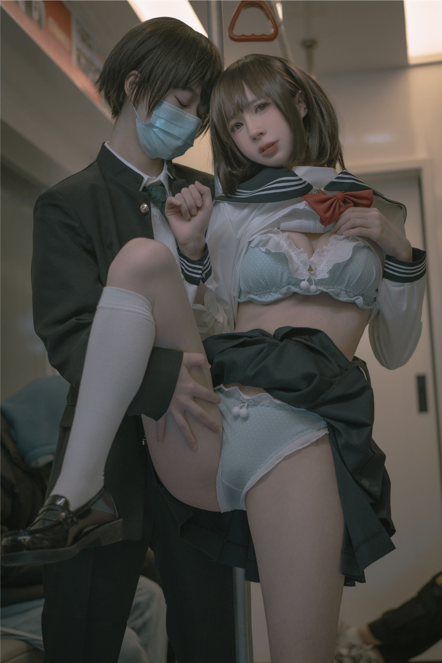 [网红COSER] 西园寺南歌写真 - 电车物语/(125P)