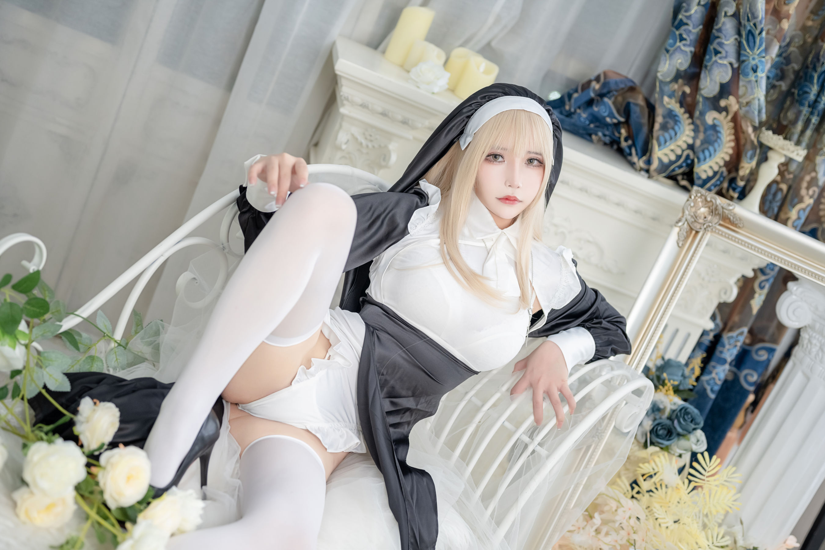 [网红COSER] 二次元妹子抱走莫子aa - 生日特辑 修女/(74P)