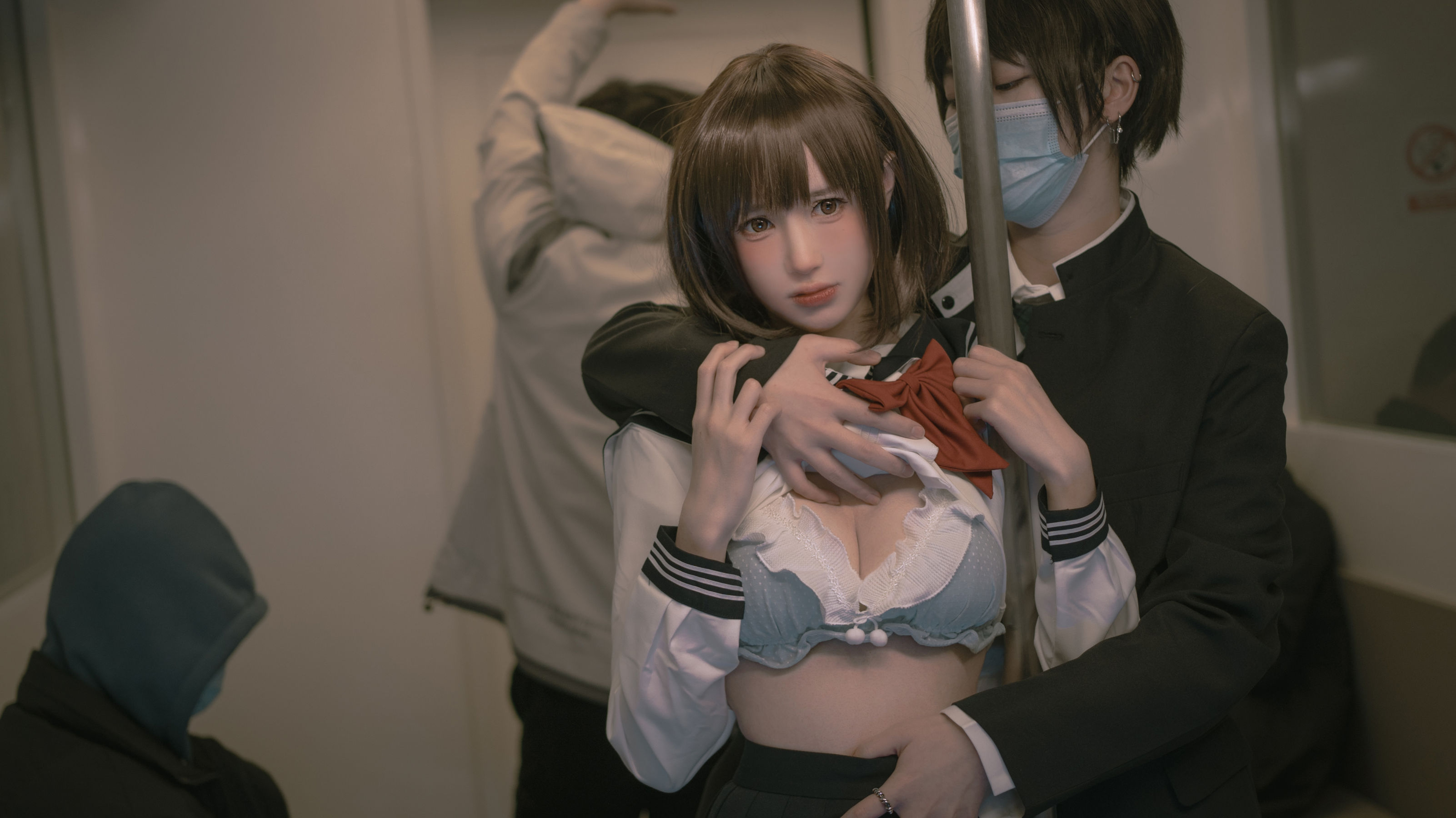 [网红COSER] 西园寺南歌写真 - 电车物语/(125P)