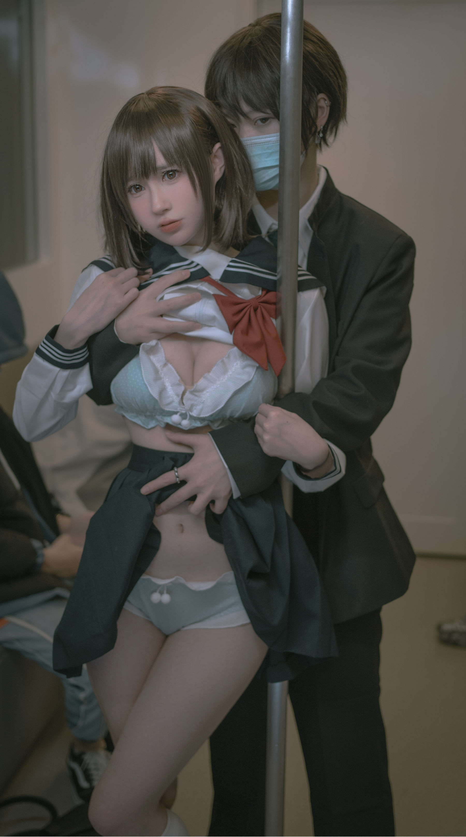 [网红COSER] 西园寺南歌写真 - 电车物语/(125P)