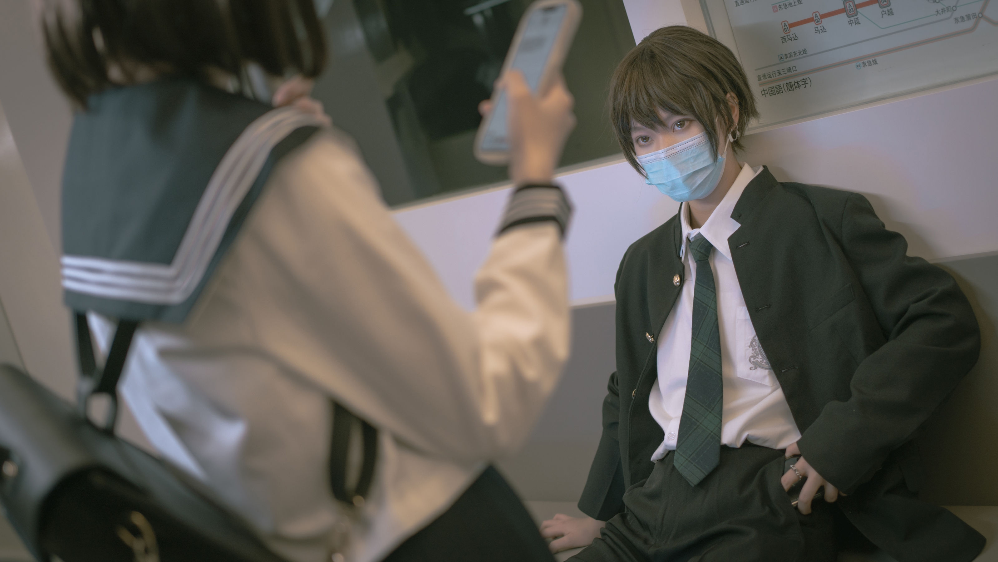 [网红COSER] 西园寺南歌写真 - 电车物语/(125P)