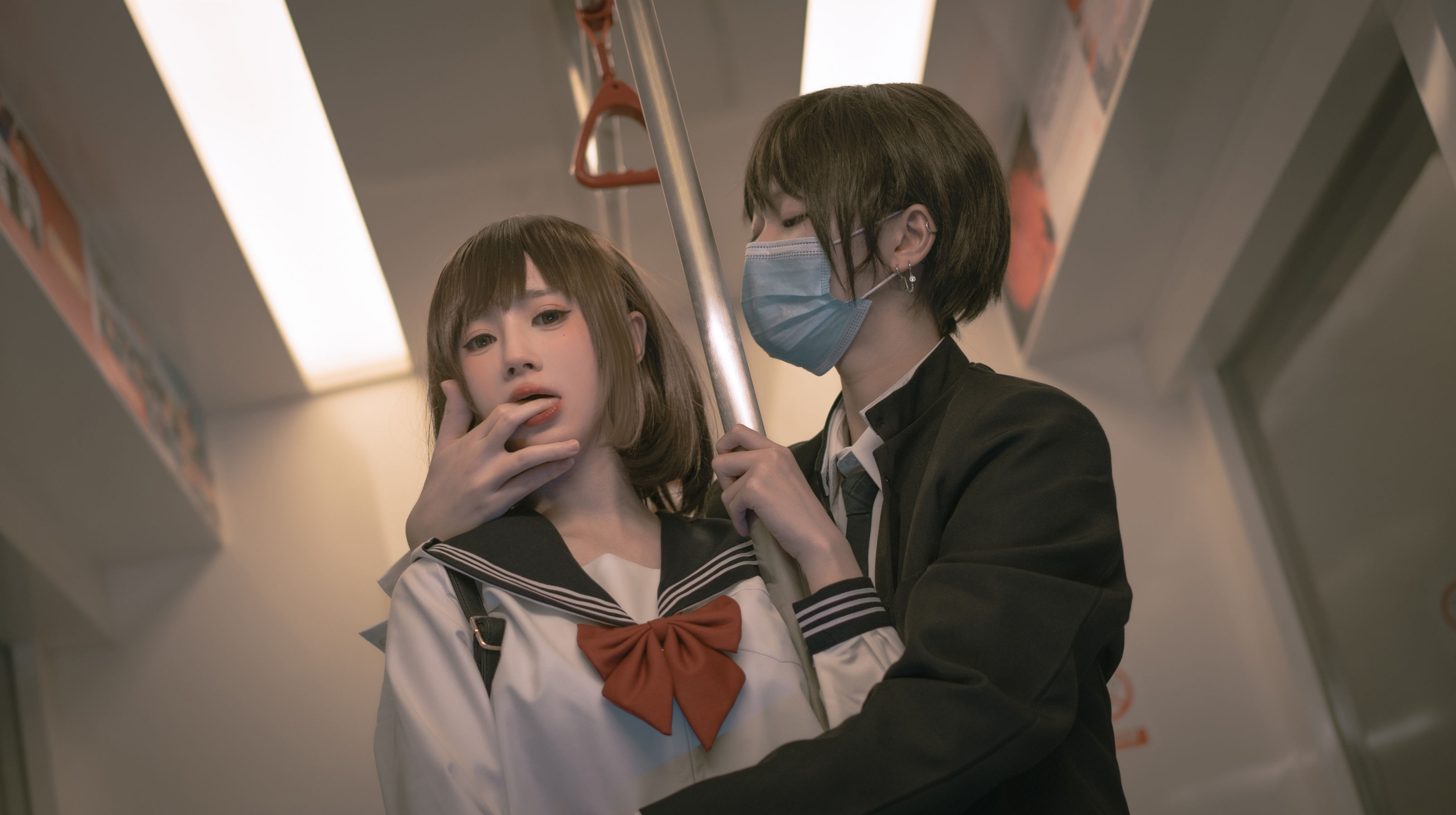 [网红COSER] 西园寺南歌写真 - 电车物语/(125P)