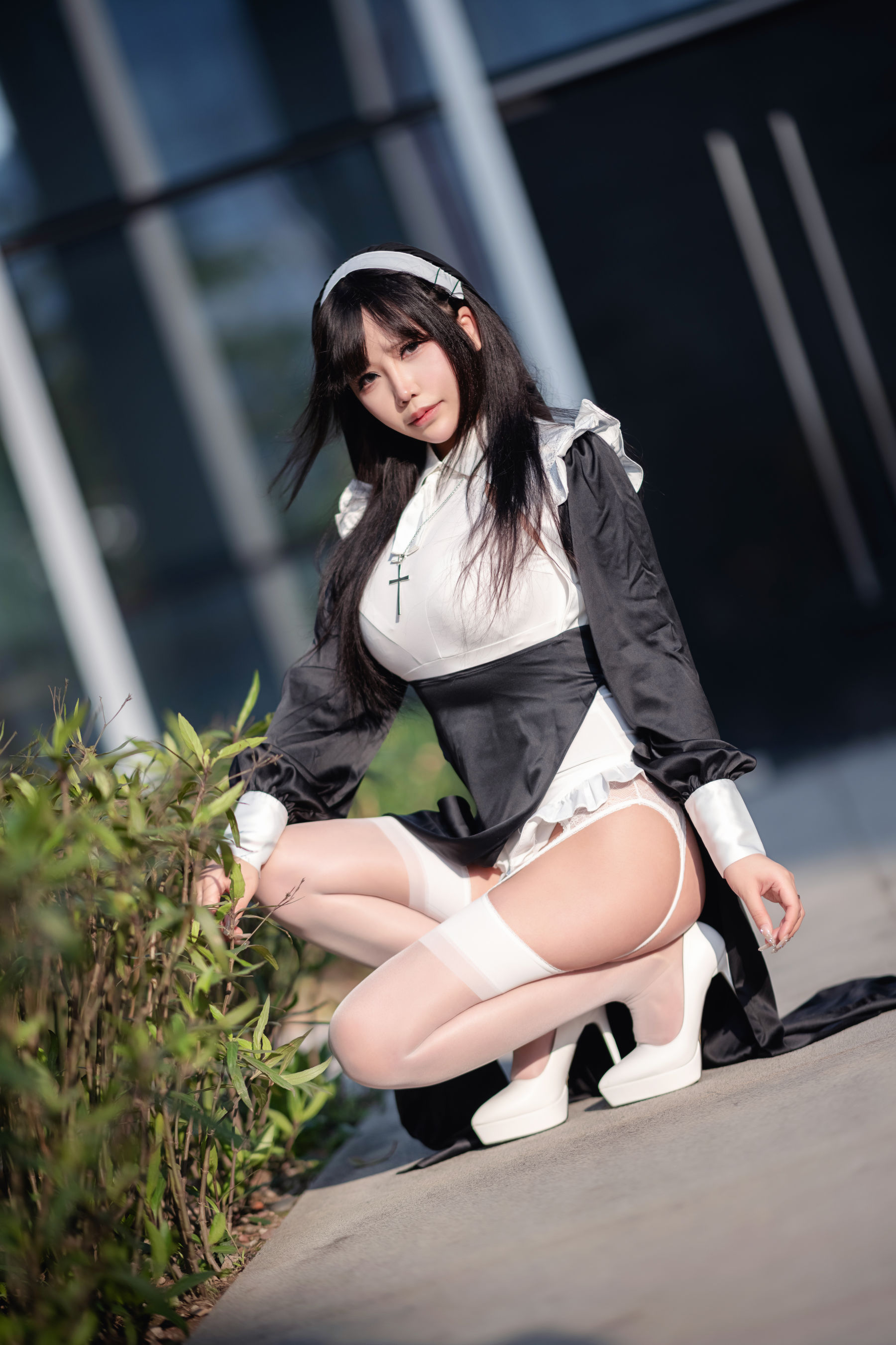 [网红COSER] 二次元妹子抱走莫子aa - 生日特辑 修女/(74P)