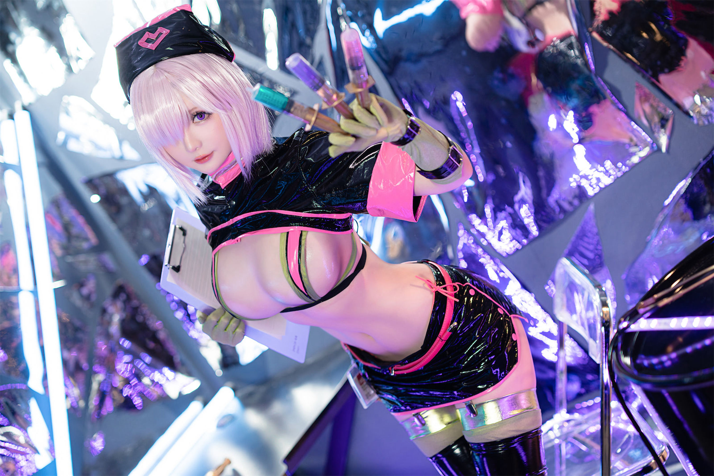 [福利COS] Coser小姐姐星之迟迟 - 玛修同人护士/(100P)