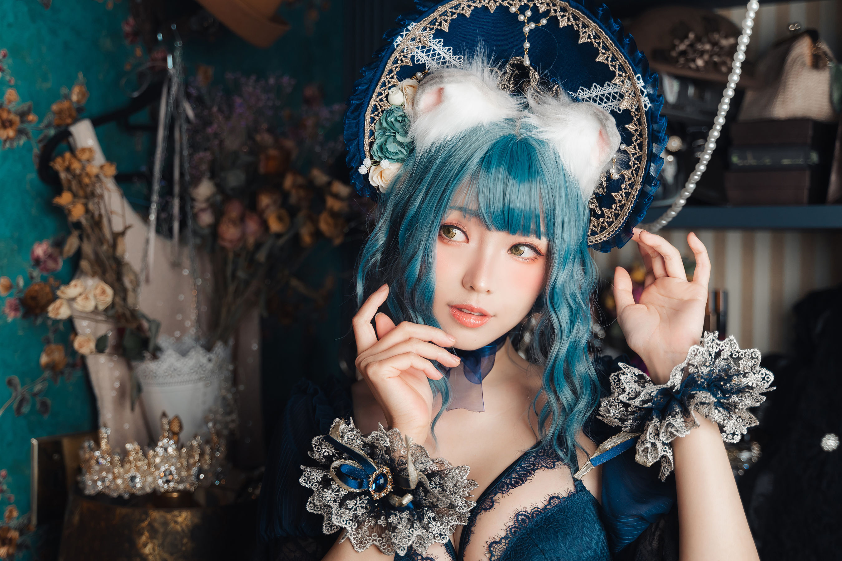 [福利COS] Ely_eee(ElyEE子) - Scottish Fold Cat Doll 摺耳貓少女人形/(60P)