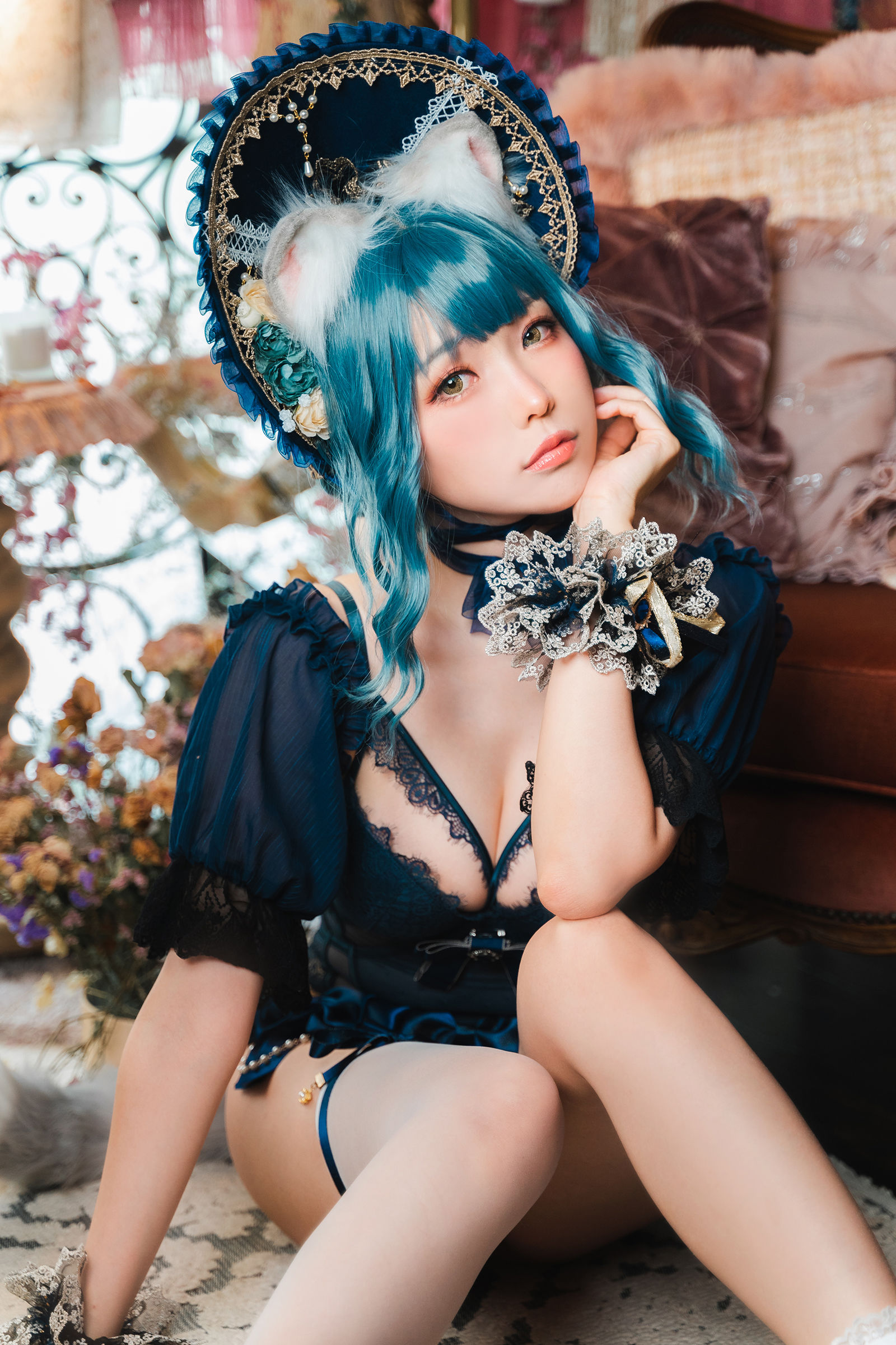 [福利COS] Ely_eee(ElyEE子) - Scottish Fold Cat Doll 摺耳貓少女人形/(60P)