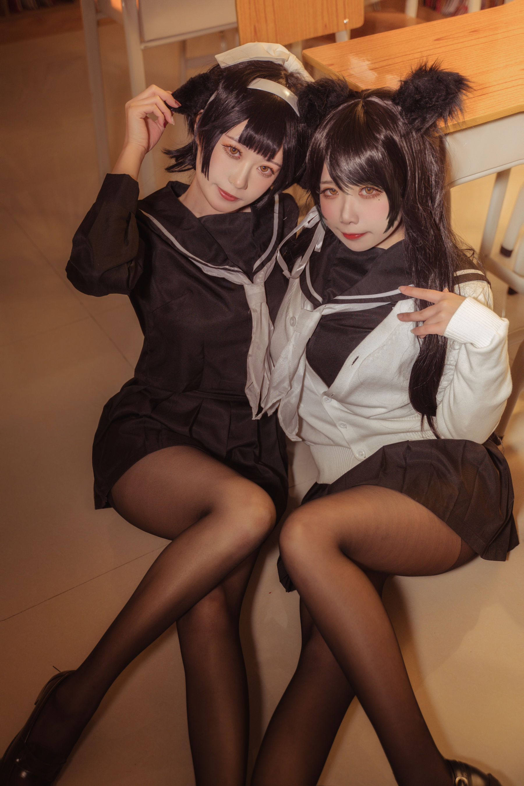 [福利COS] 贞子蜜桃 - 碧蓝航线 爱宕高雄制服/(35P)