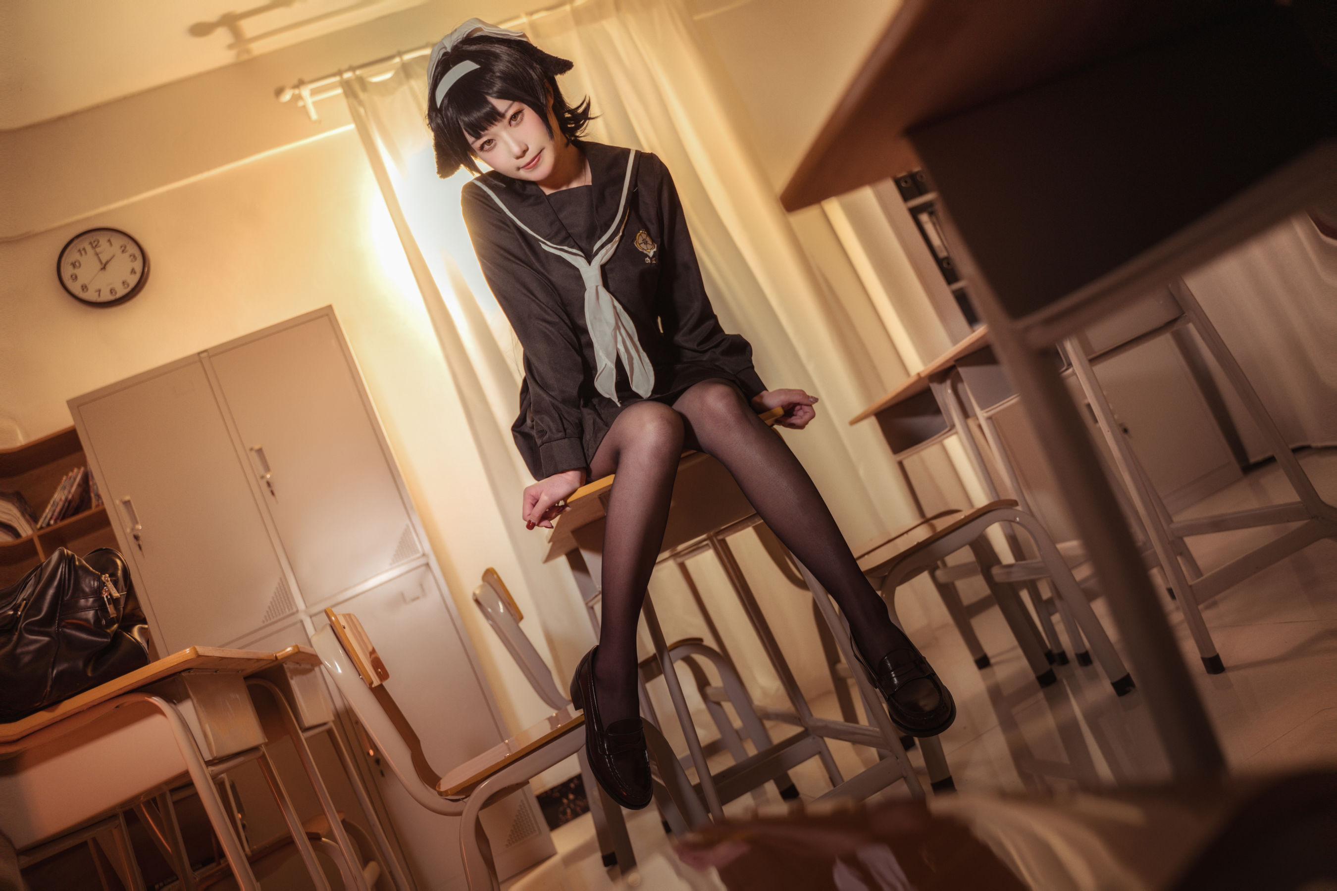 [福利COS] 贞子蜜桃 - 碧蓝航线 爱宕高雄制服/(35P)