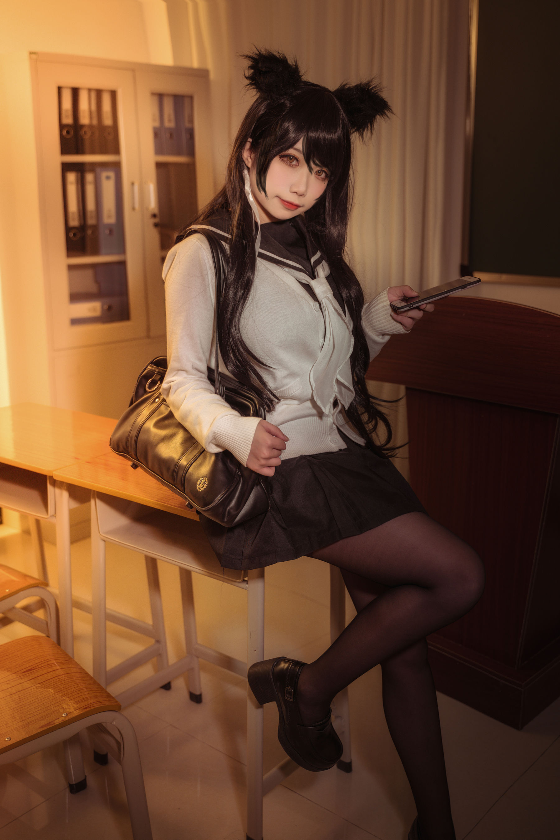 [福利COS] 贞子蜜桃 - 碧蓝航线 爱宕高雄制服/(35P)