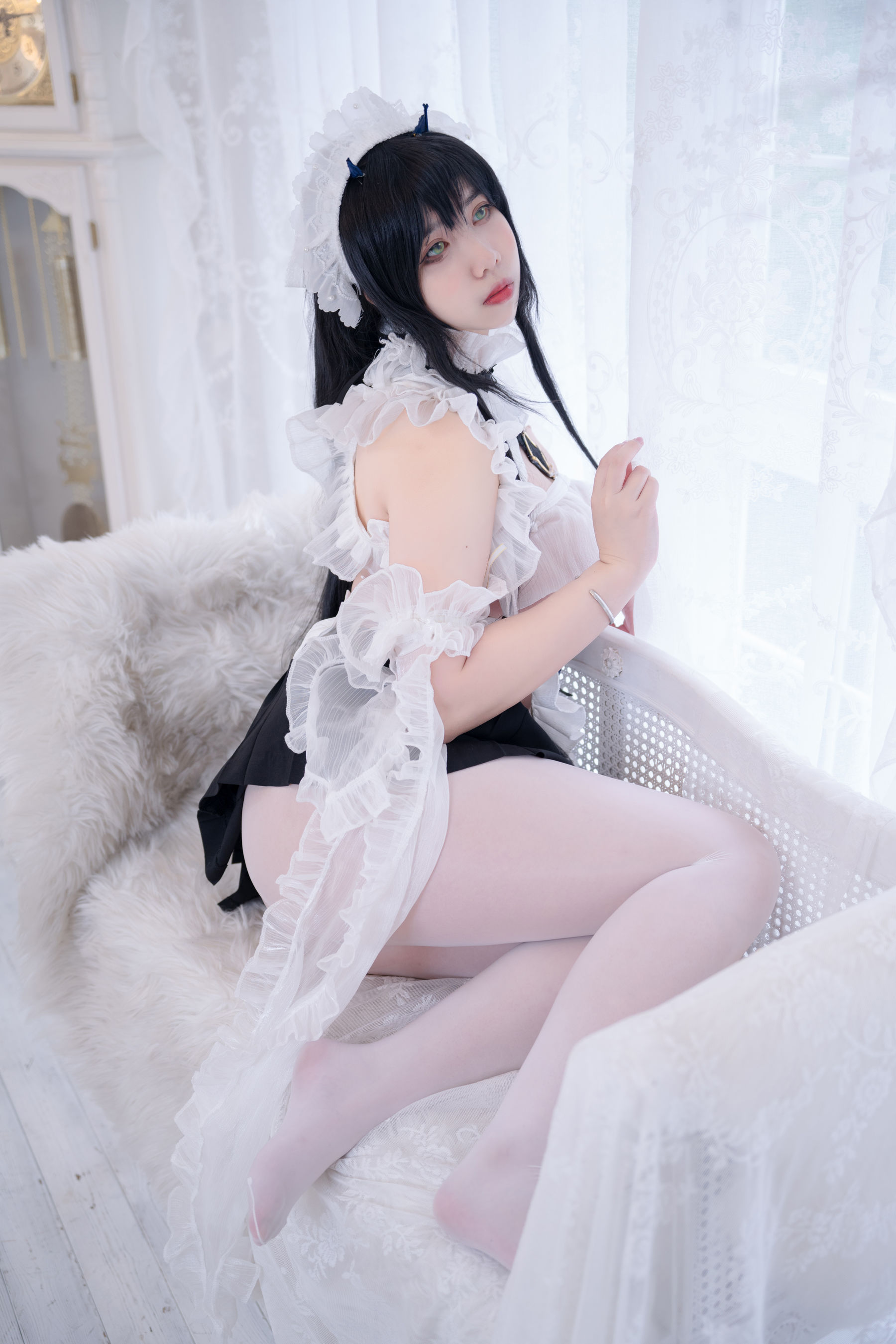 [福利COS] Meroko_魅瞳 - 碧蓝航线 不挠女仆没干劲的小姐姐/(53P)