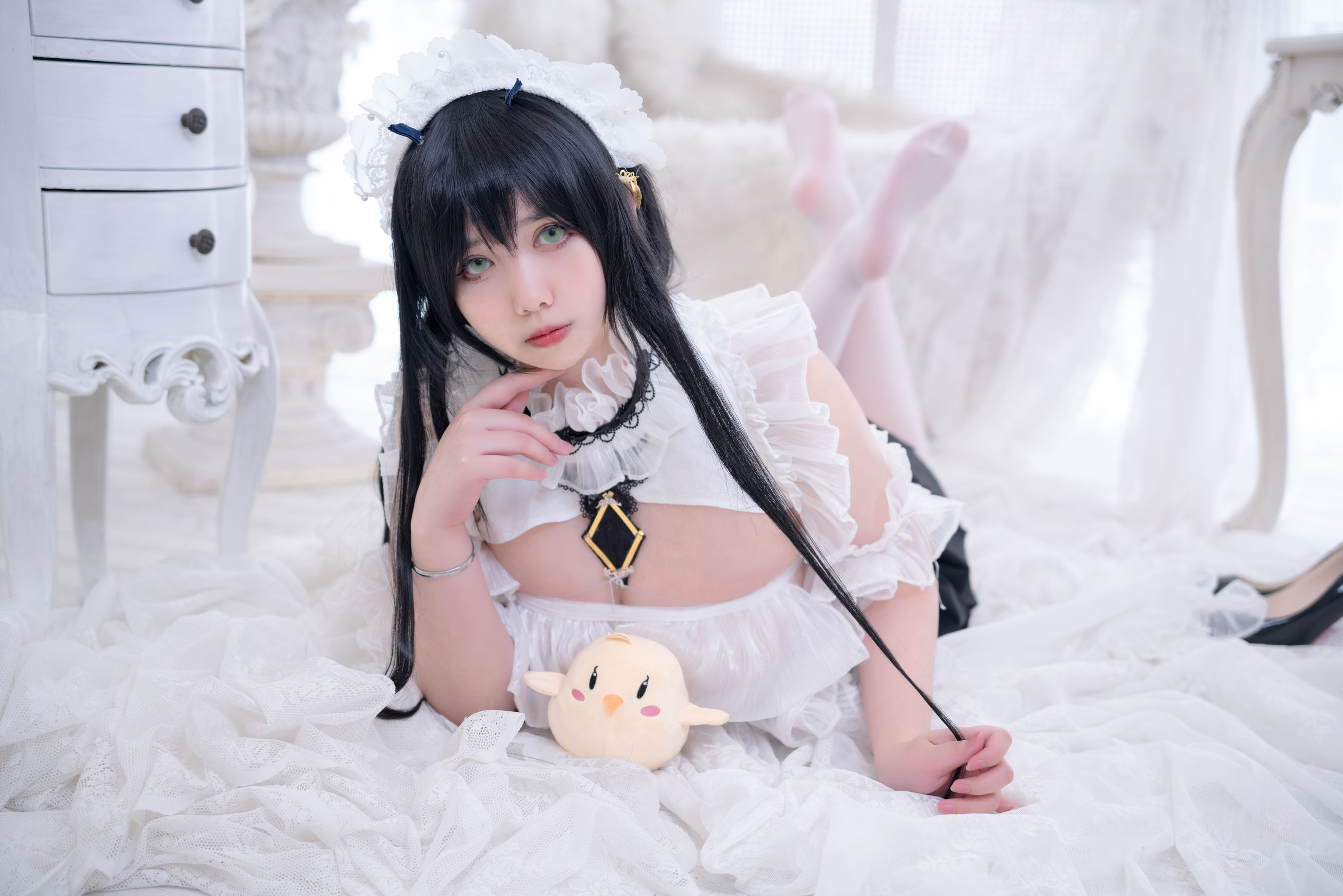 [福利COS] Meroko_魅瞳 - 碧蓝航线 不挠女仆没干劲的小姐姐/(53P)