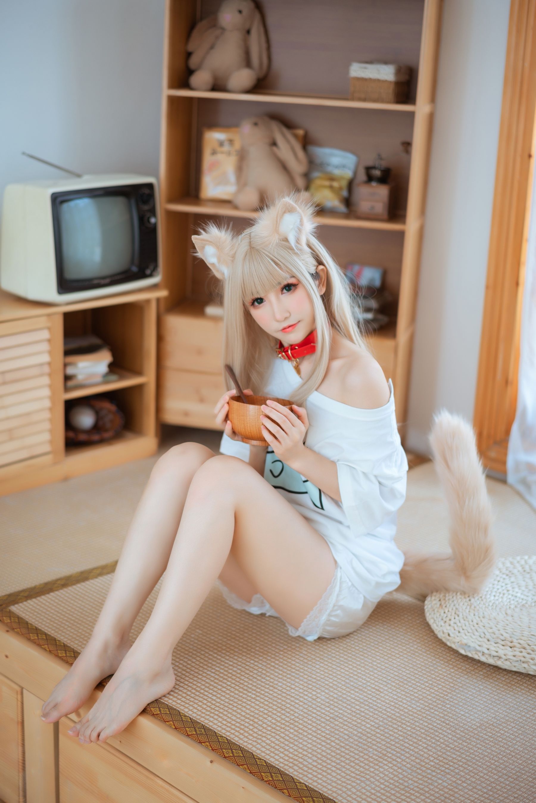 [福利COS] Coser衣衣 - 40原猫娘 黄豆粉/(21P)