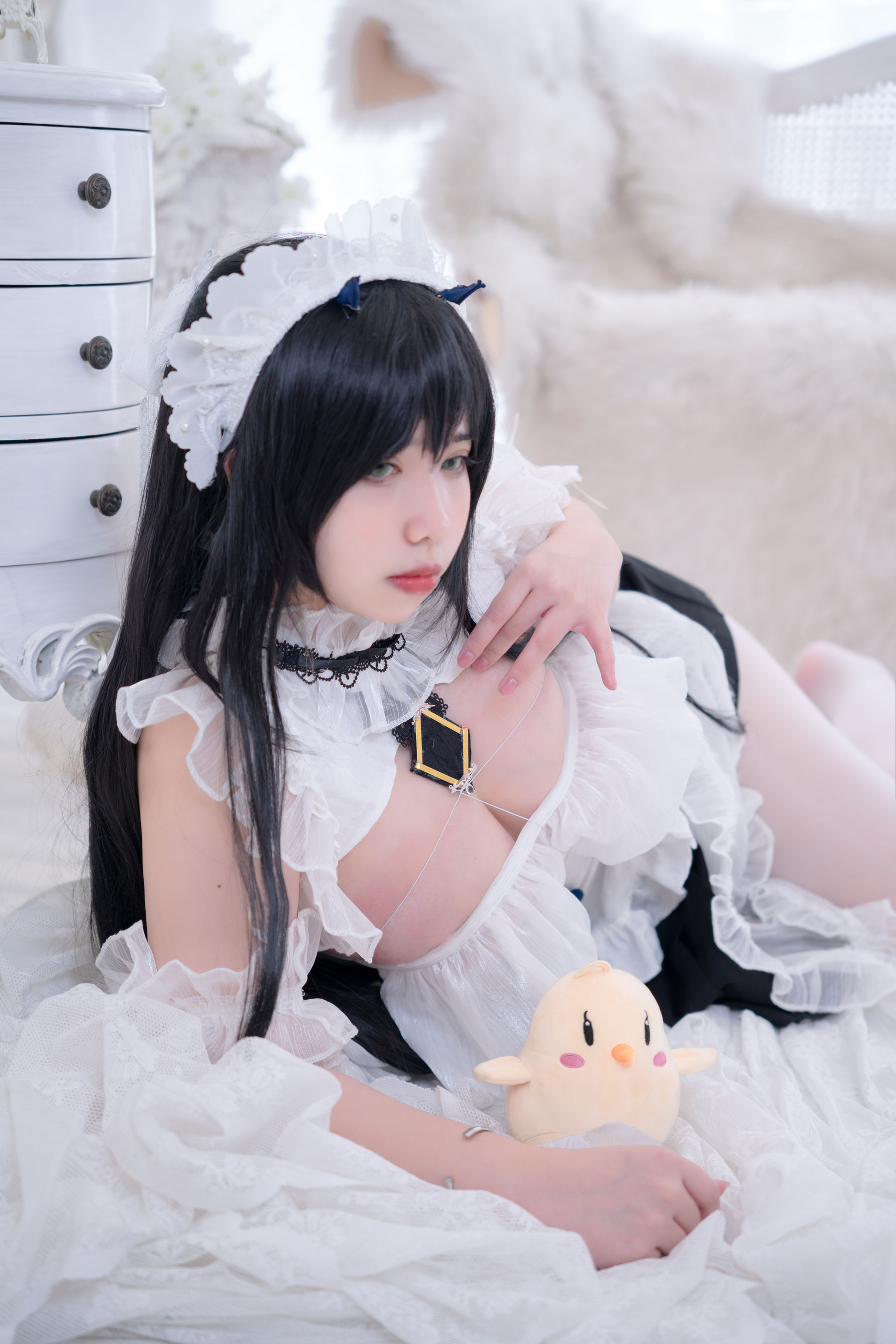 [福利COS] Meroko_魅瞳 - 碧蓝航线 不挠女仆没干劲的小姐姐/(53P)