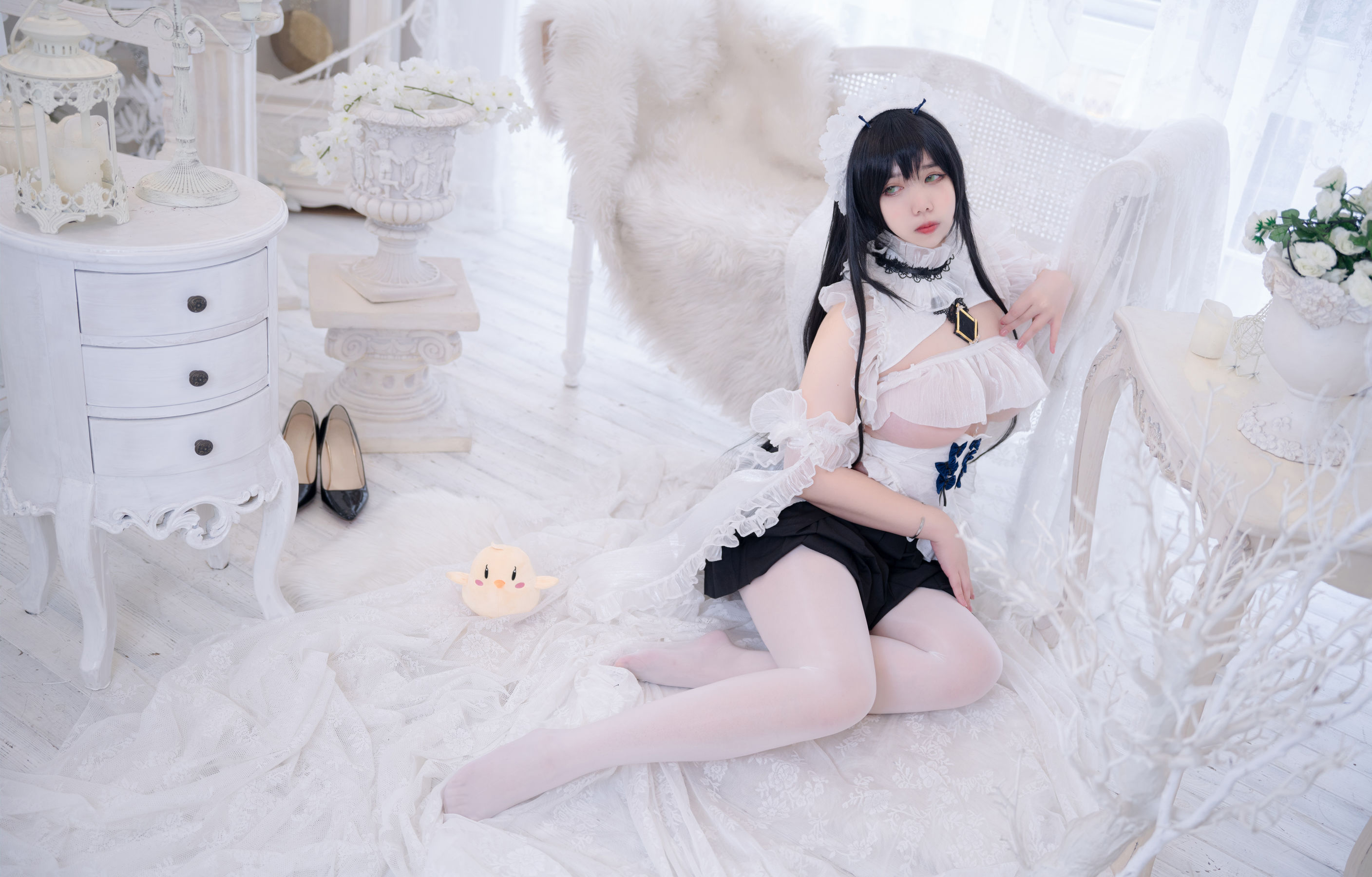 [福利COS] Meroko_魅瞳 - 碧蓝航线 不挠女仆没干劲的小姐姐/(53P)