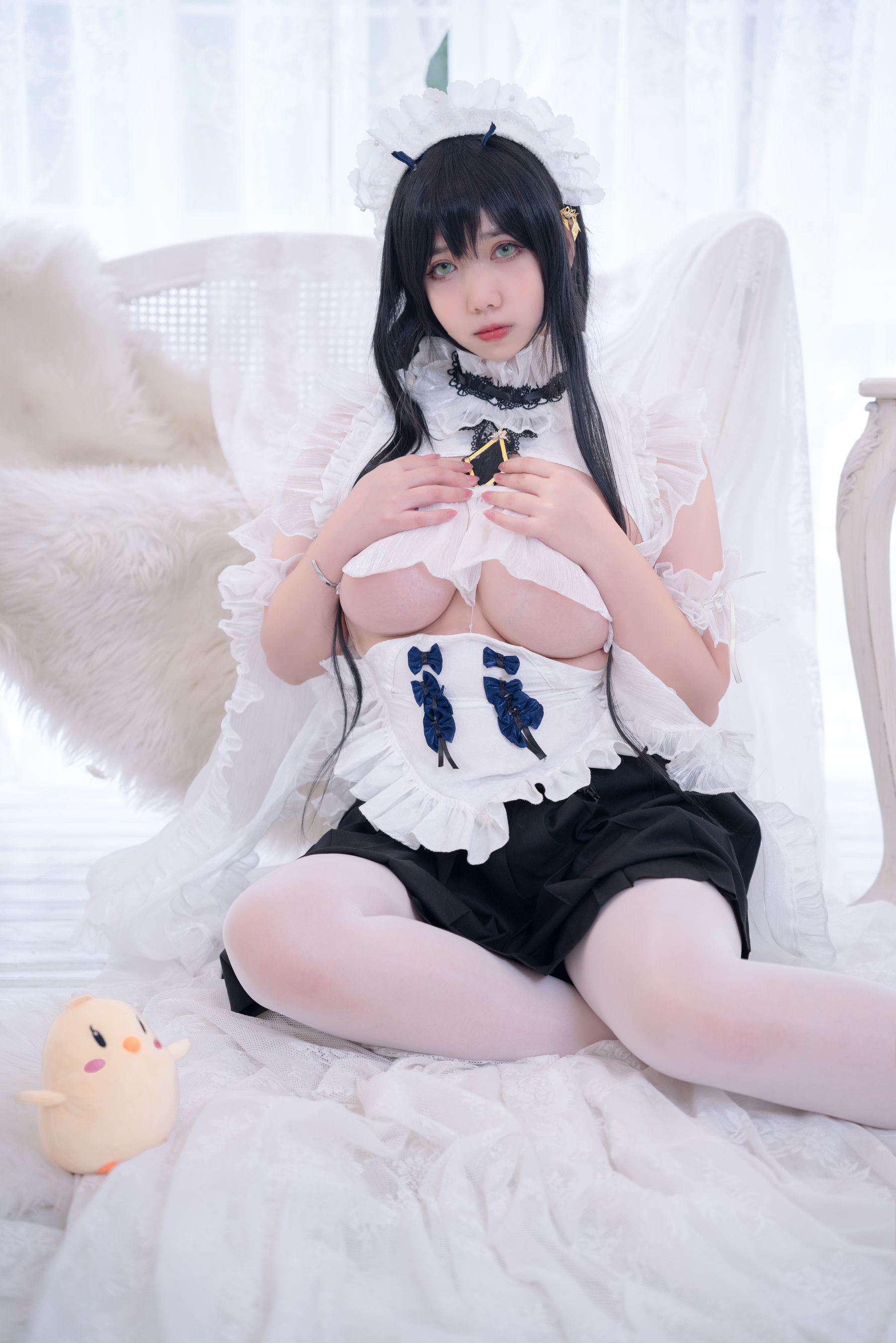 [福利COS] Meroko_魅瞳 - 碧蓝航线 不挠女仆没干劲的小姐姐/(53P)