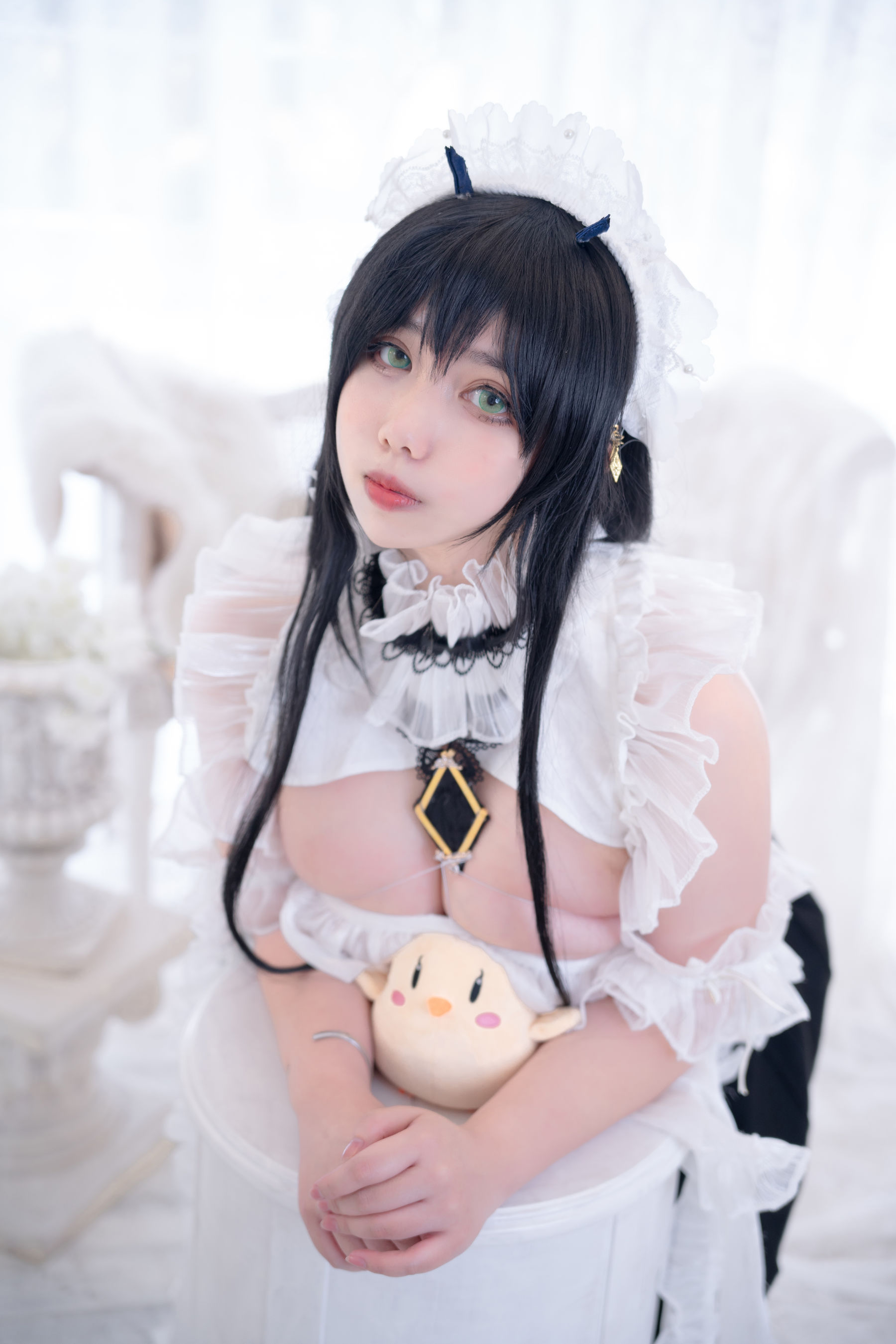 [福利COS] Meroko_魅瞳 - 碧蓝航线 不挠女仆没干劲的小姐姐/(53P)