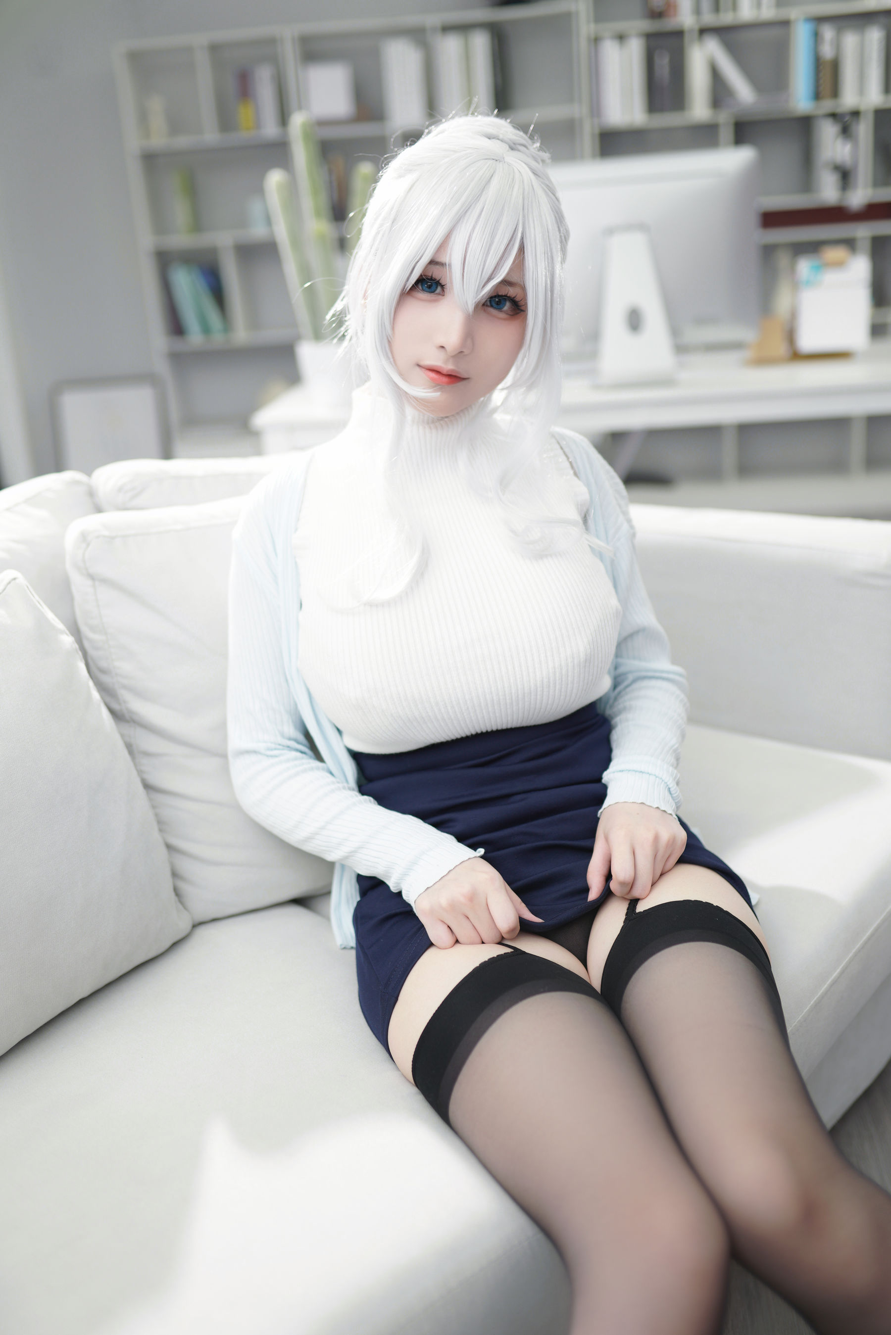 [福利COS] 幼愛youmeko - 未亡人雪女/(70P)