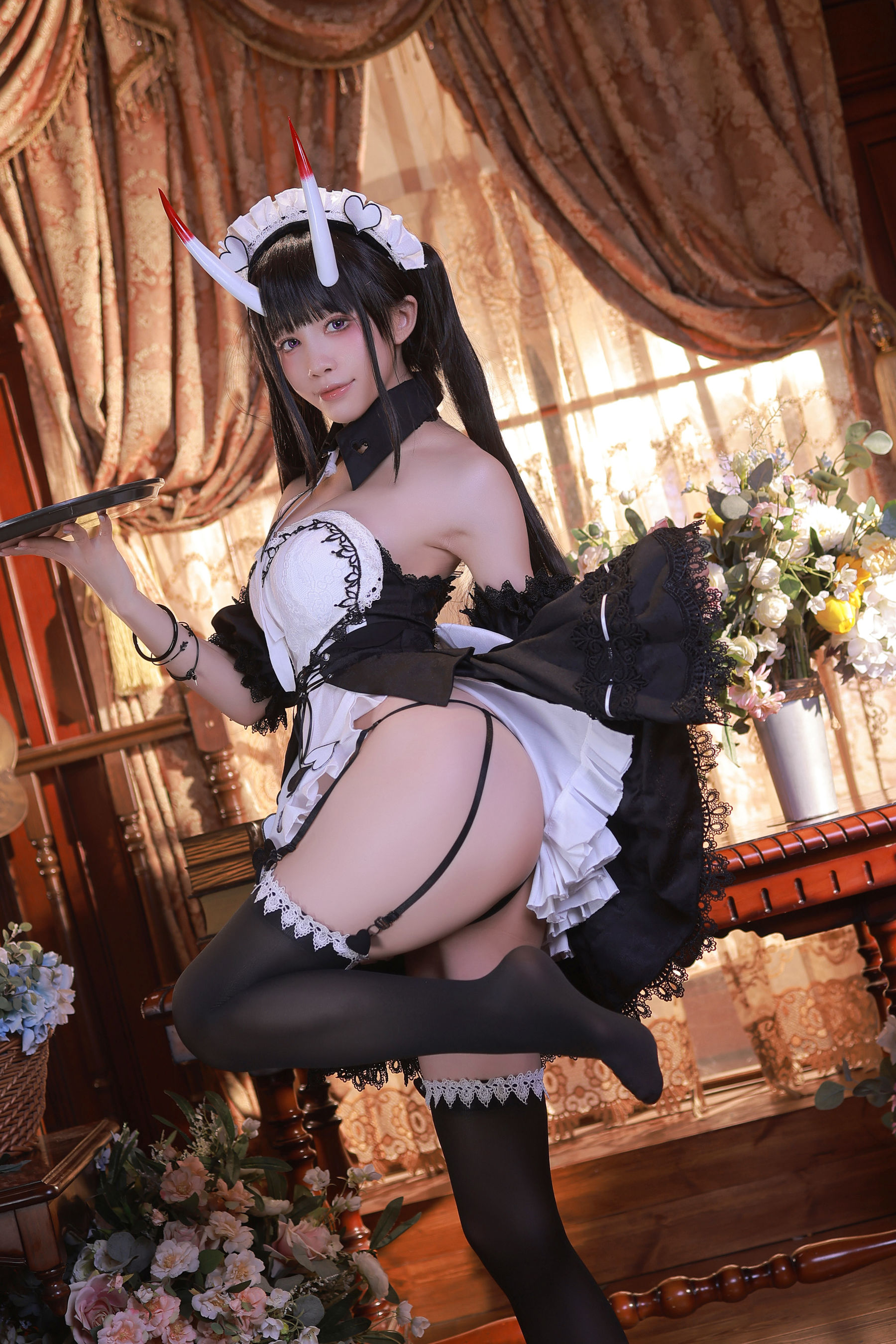 [福利COS] 动漫博主水淼aqua - Noshiro maid/(61P)