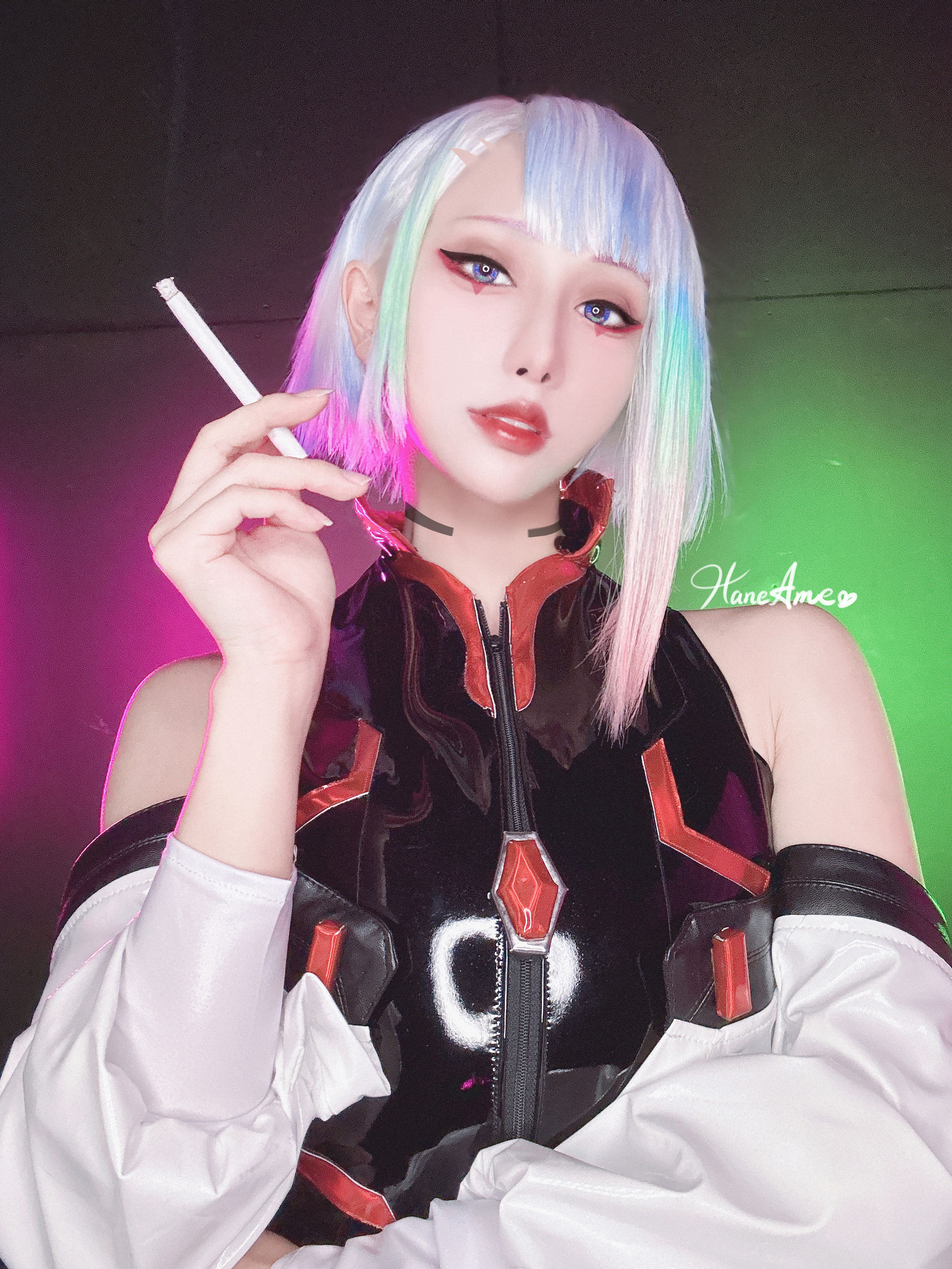 [福利COS] Hane Ame 雨波写真 - Cyberpunk Lucy/(36P)