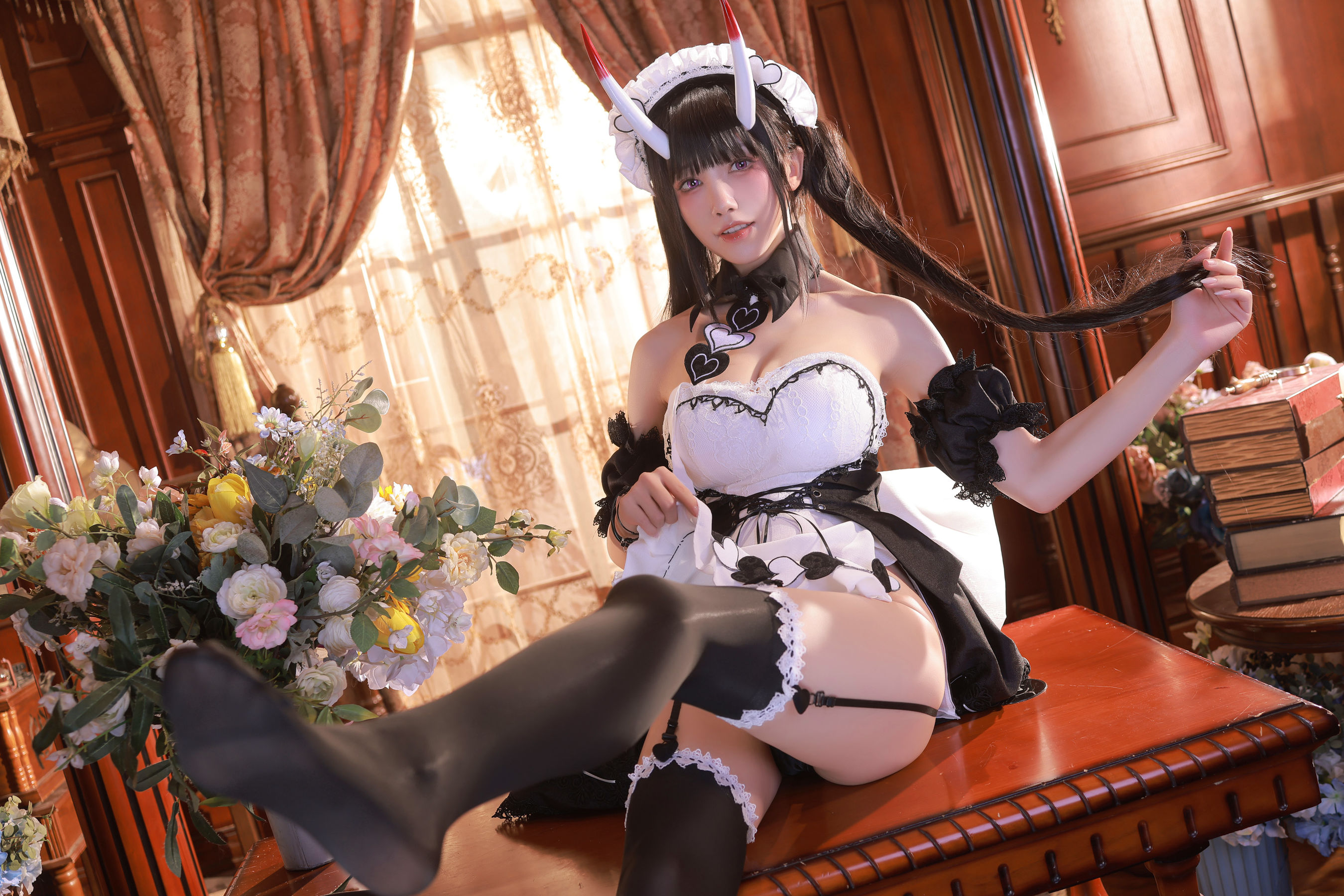 [福利COS] 动漫博主水淼aqua - Noshiro maid/(61P)