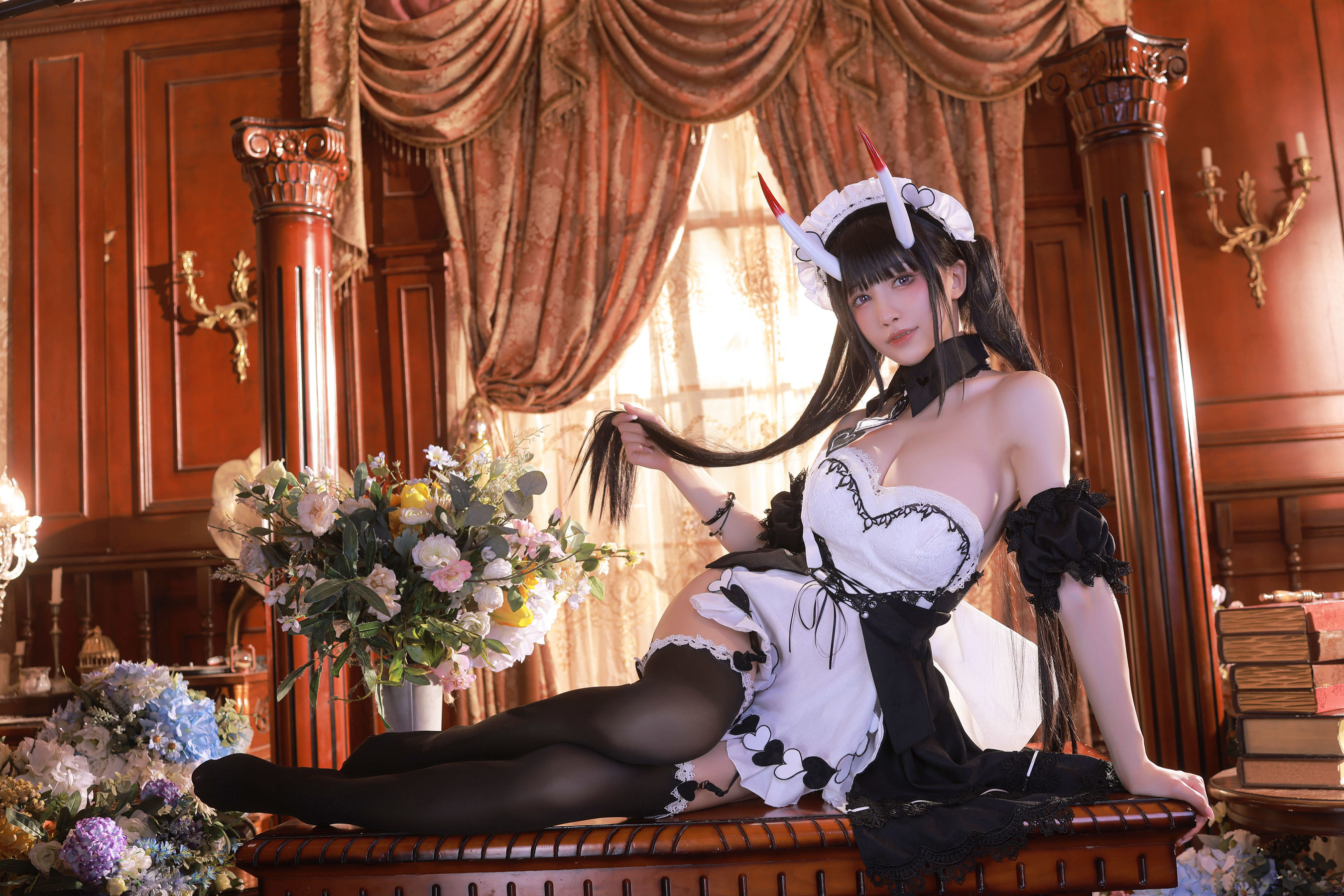 [福利COS] 动漫博主水淼aqua - Noshiro maid/(61P)