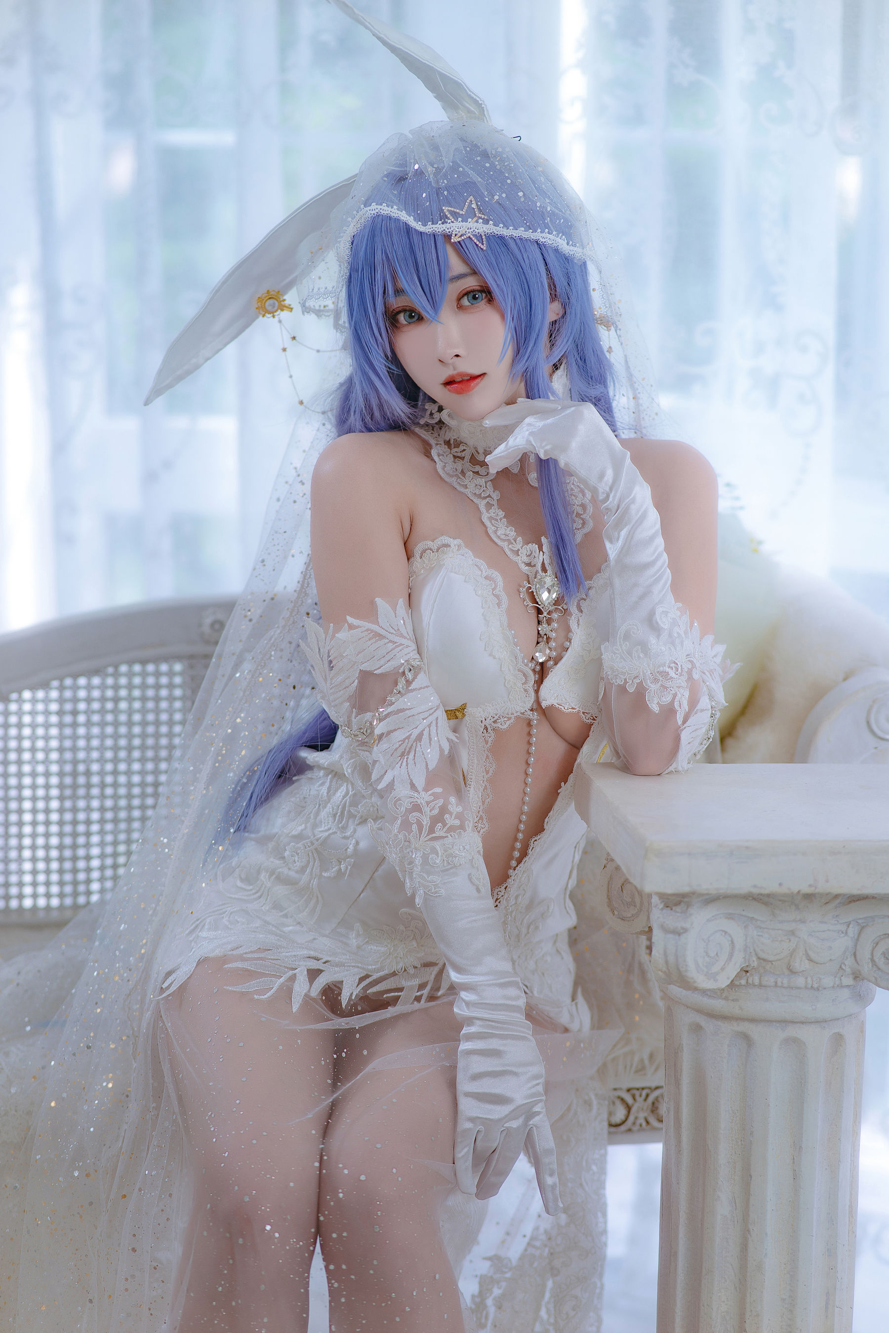 [福利COS] 宫本桜 - 花园花嫁/(27P)