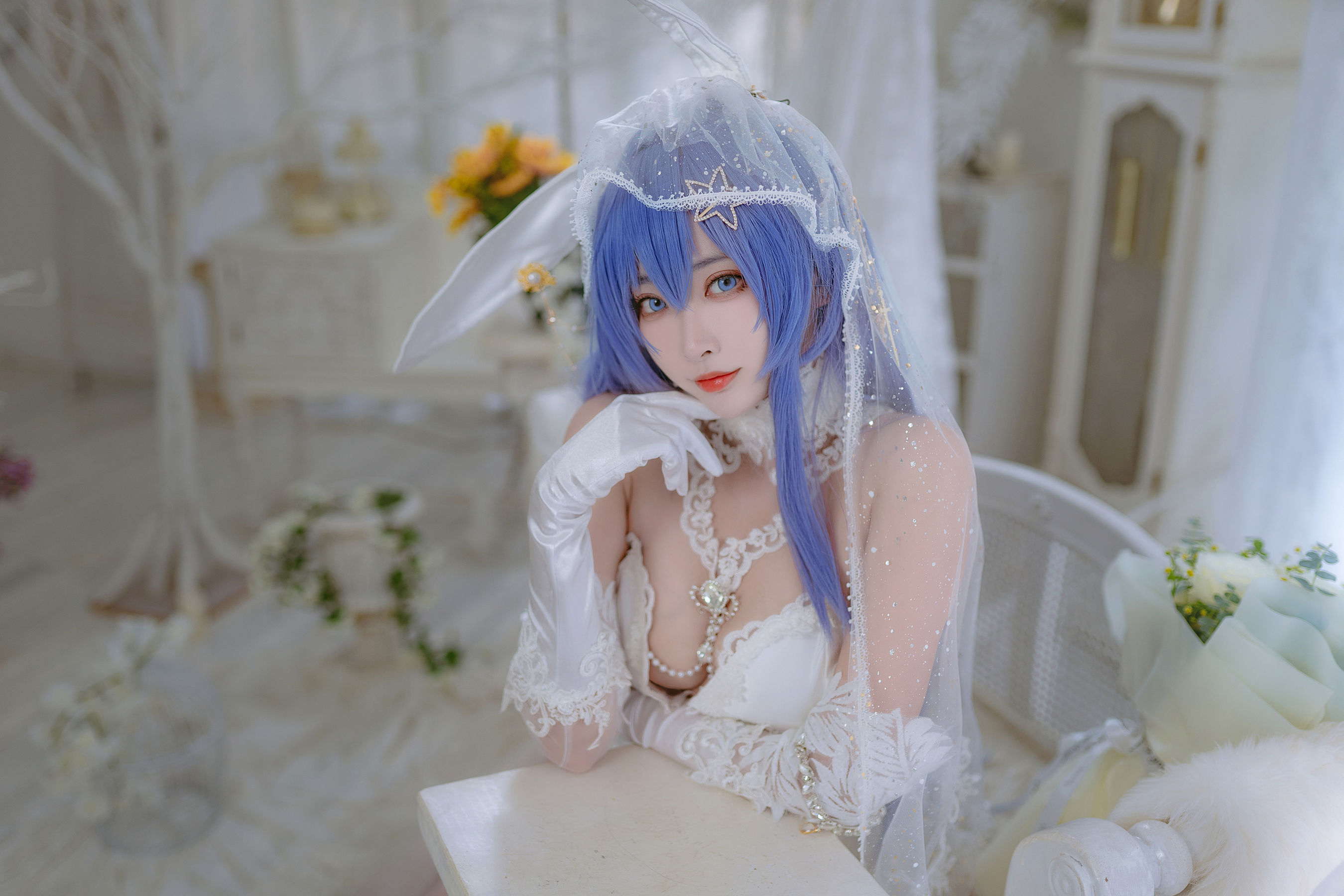 [福利COS] 宫本桜 - 花园花嫁/(27P)