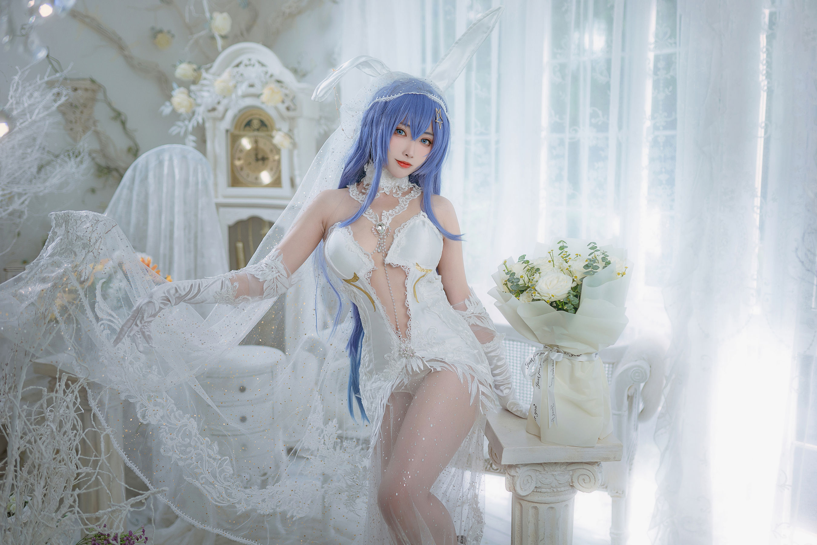 [福利COS] 宫本桜 - 花园花嫁/(27P)