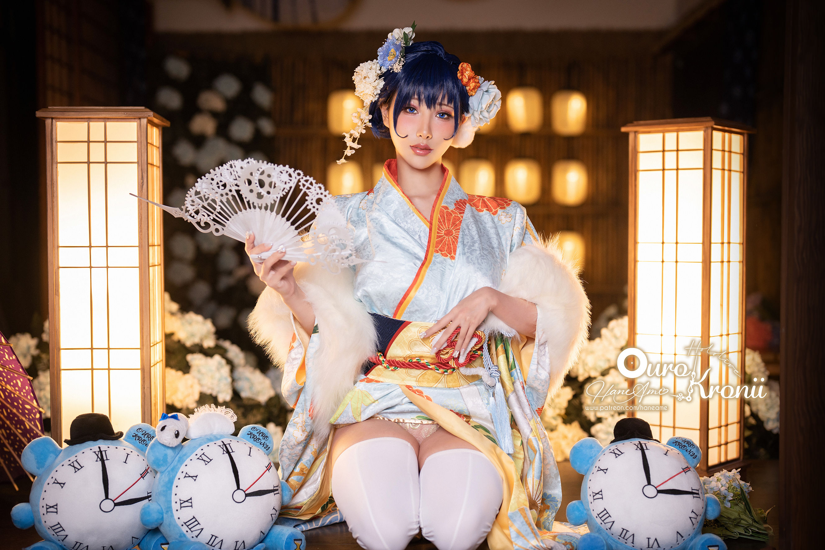 [福利COS] Hane Ame 雨波写真 - Hololive Kronii 時間 Kimono/(26P)