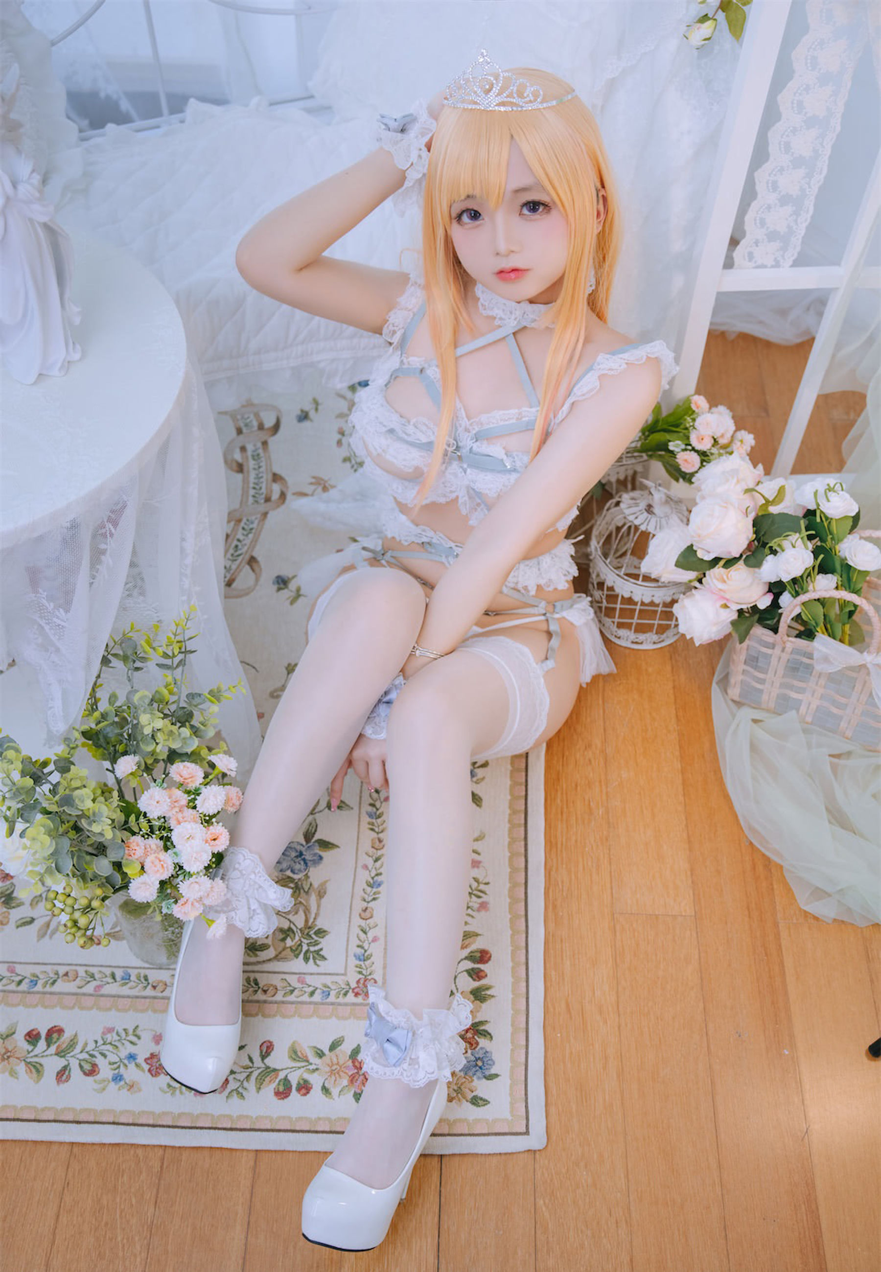 [福利COS] Cosplay日奈娇 - 喜多川海梦 花嫁/(71P)