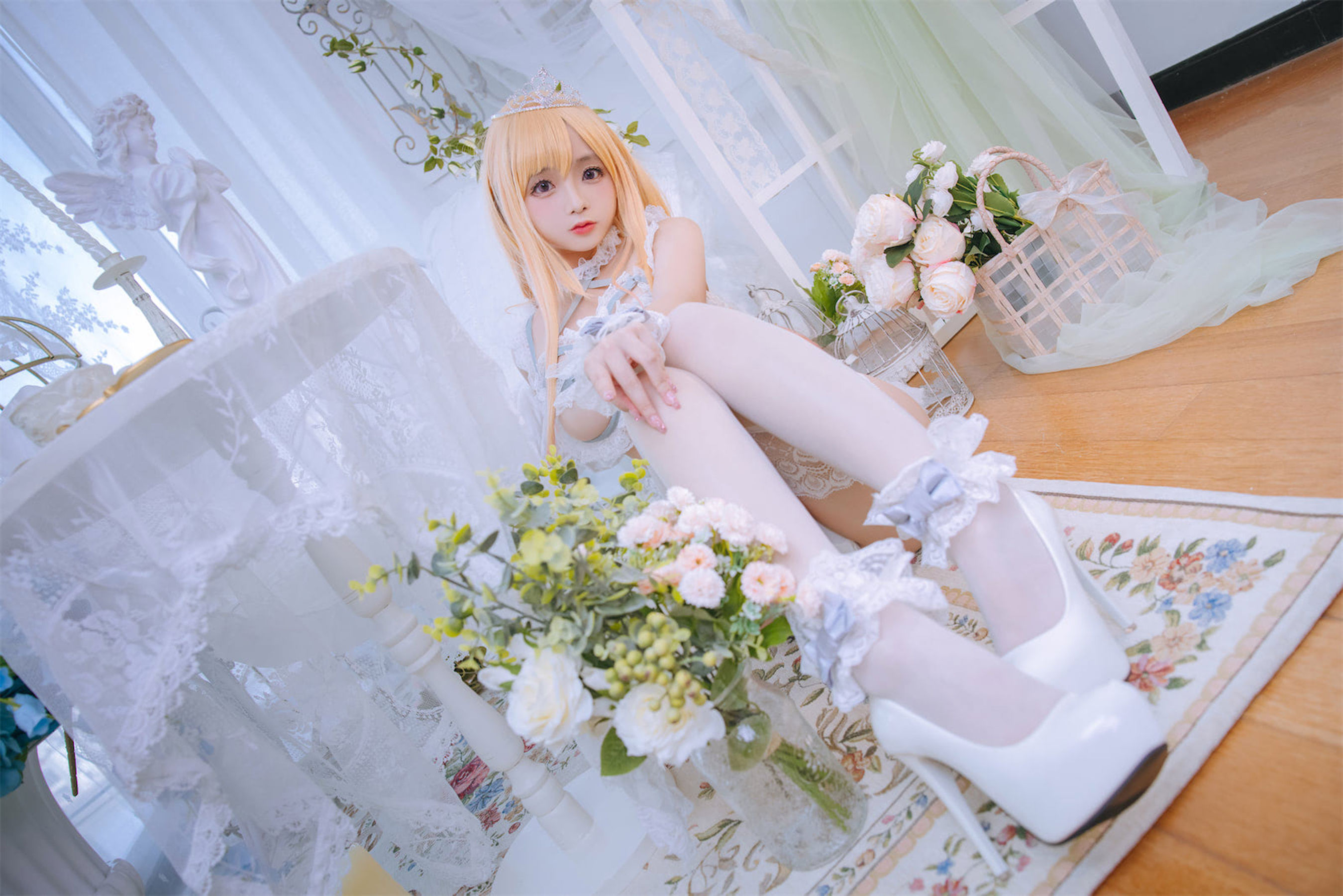 [福利COS] Cosplay日奈娇 - 喜多川海梦 花嫁/(71P)