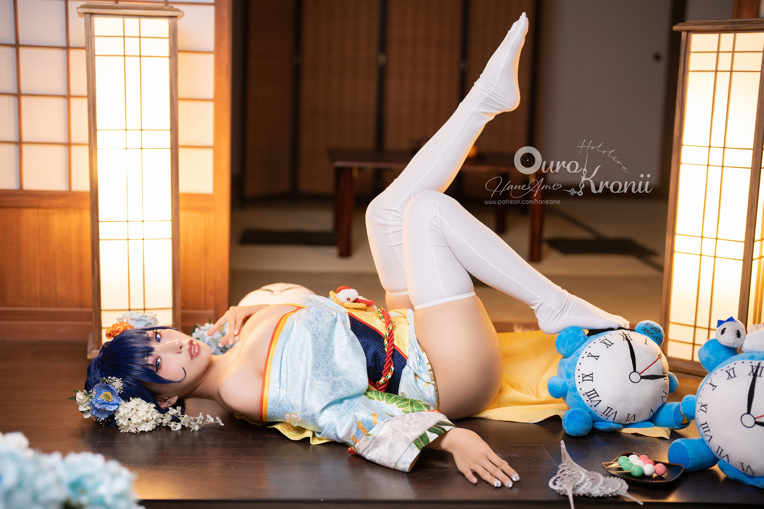 [福利COS] Hane Ame 雨波写真 - Hololive Kronii 時間 Kimono/(26P)