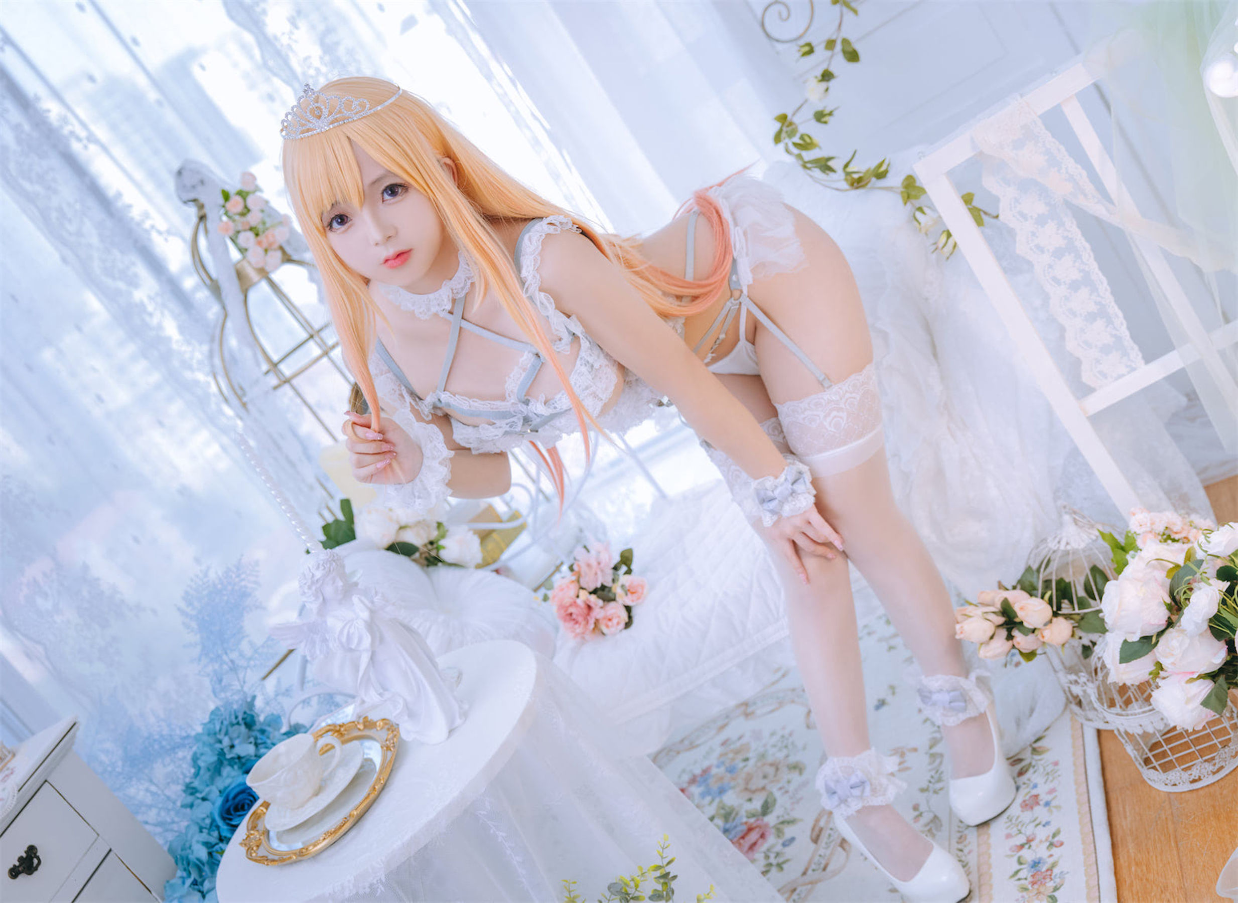 [福利COS] Cosplay日奈娇 - 喜多川海梦 花嫁/(71P)