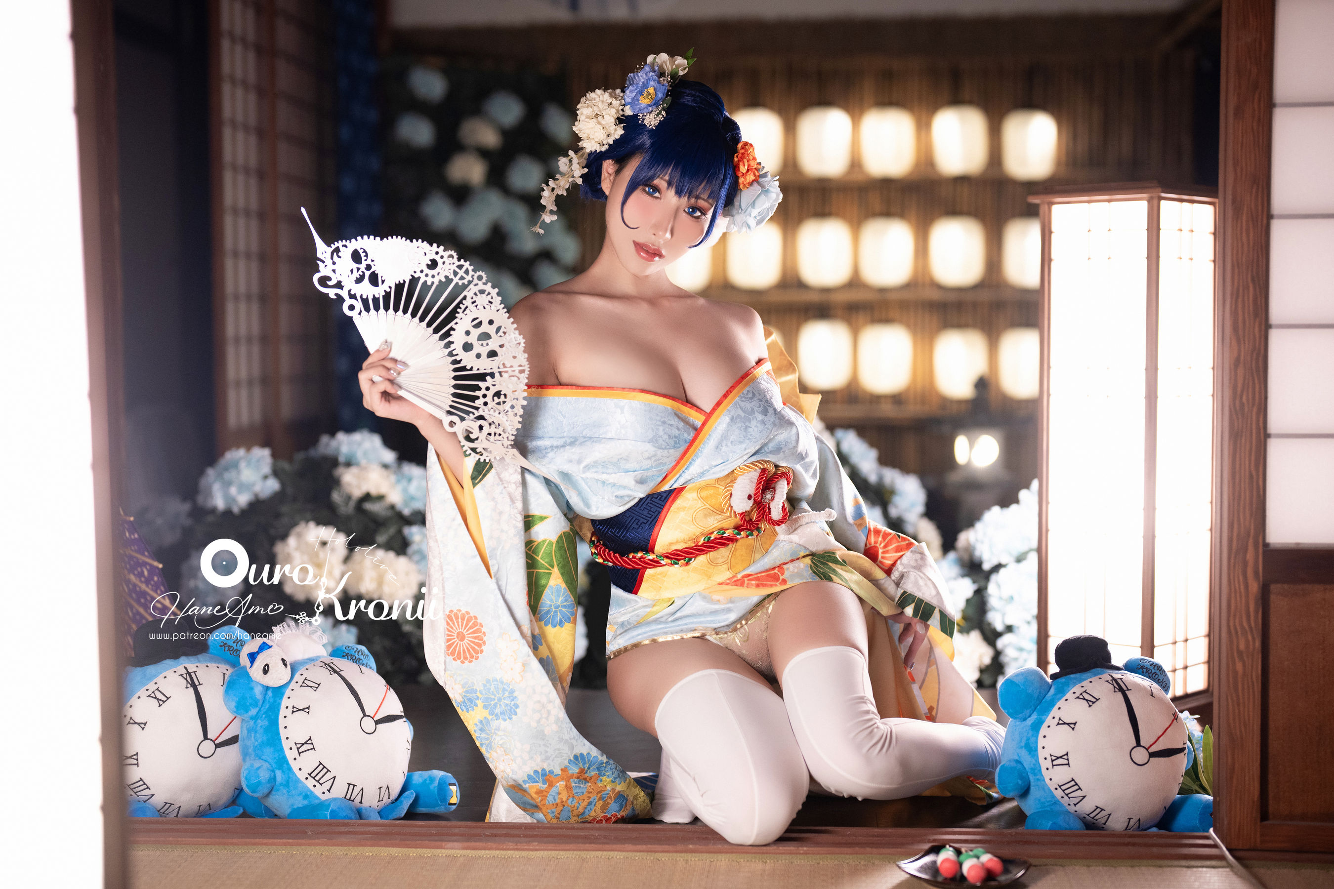 [福利COS] Hane Ame 雨波写真 - Hololive Kronii 時間 Kimono/(26P)