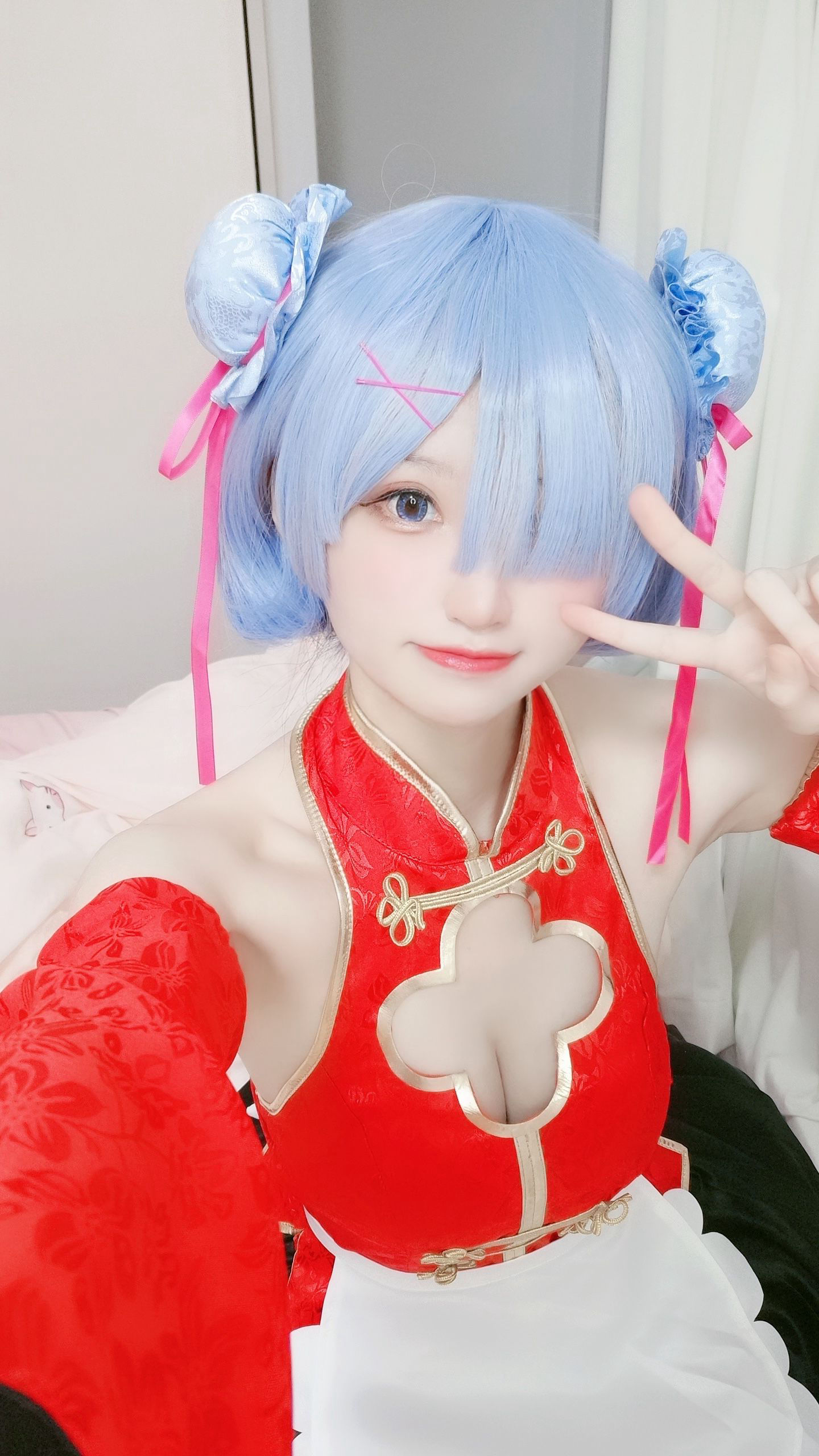 [福利COS] 千阳(ちよ) - 蕾姆旗袍/(13P)