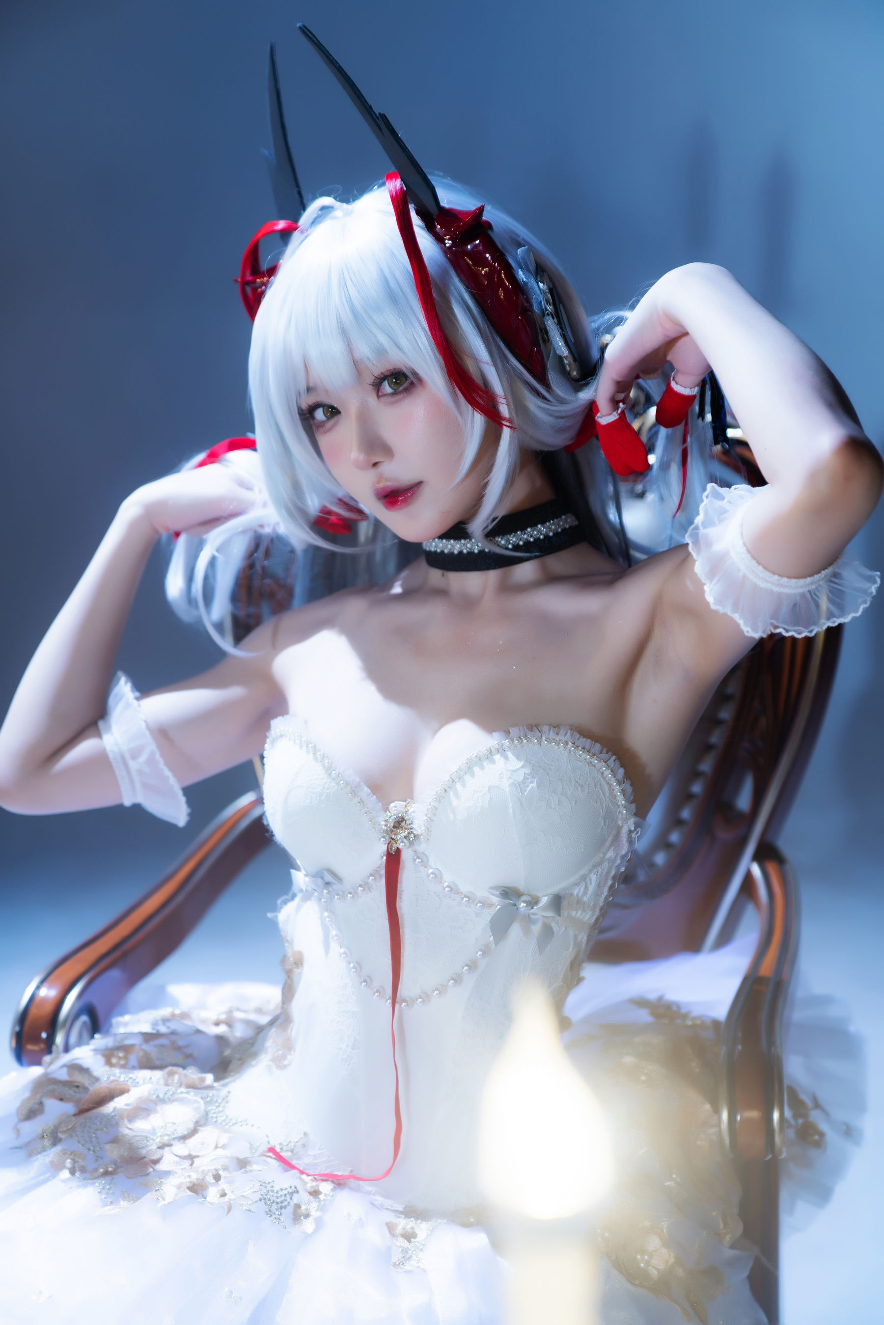 [福利COS] 动漫博主阿包也是兔娘 - 明日方舟 芭蕾/(29P)