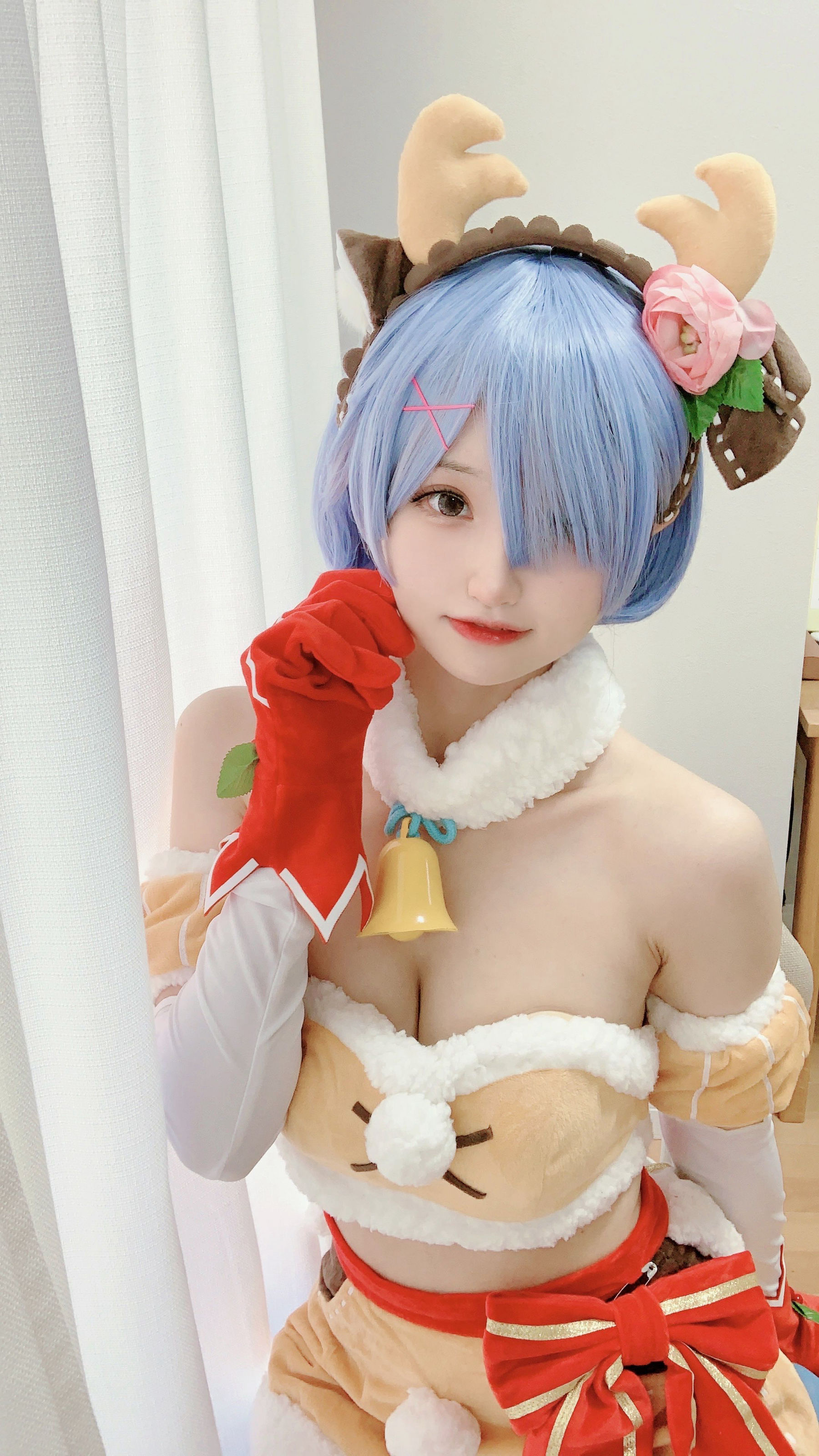 [福利COS] 千阳(ちよ) - 雷姆圣诞驯鹿～/(11P)