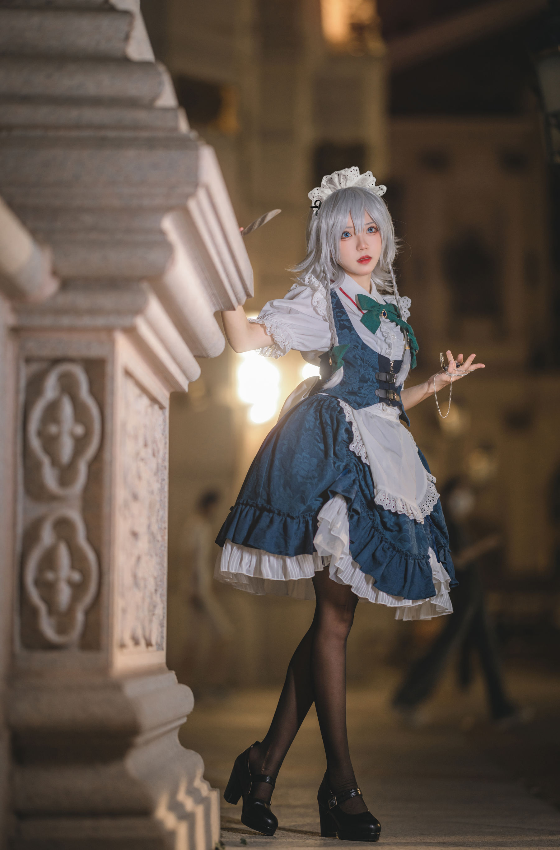 [福利COS] 花柒Hana - 星雨咲夜女仆/(9P)