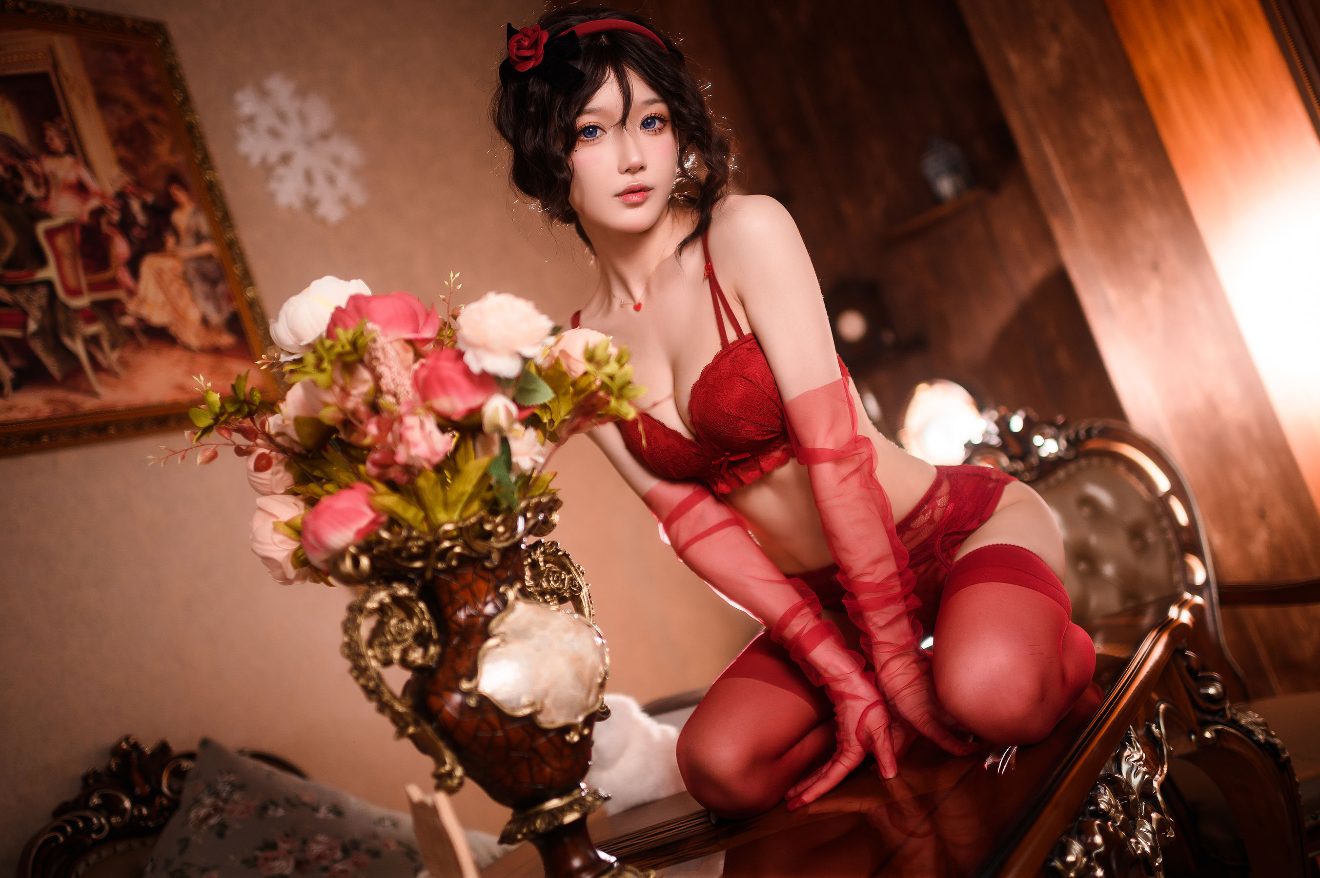 [福利COS] 动漫博主阿包也是兔娘 - my rose/(46P)