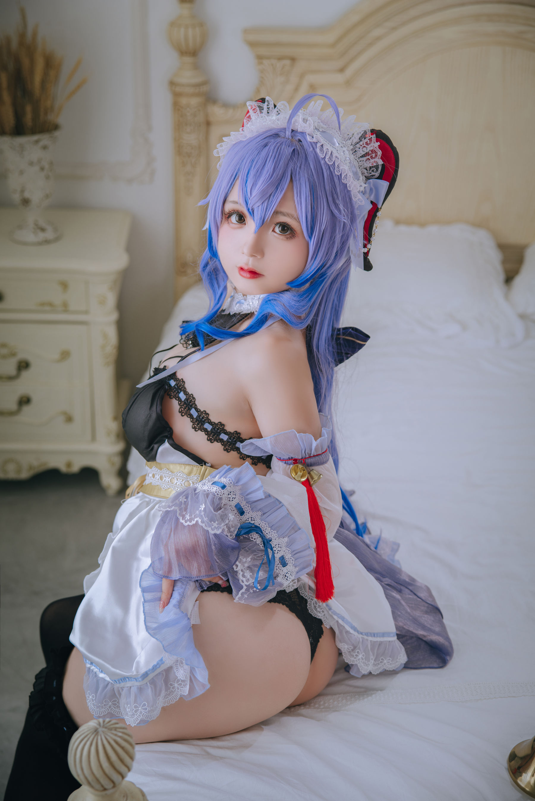 [福利COS] Cosplay日奈娇 - 甘雨女仆/(23P)